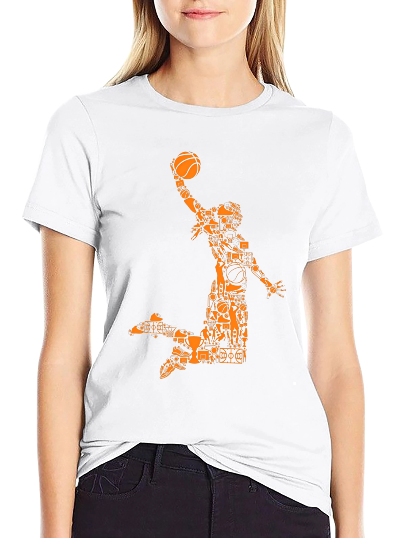 Basketball Player Graphic Tee - Black