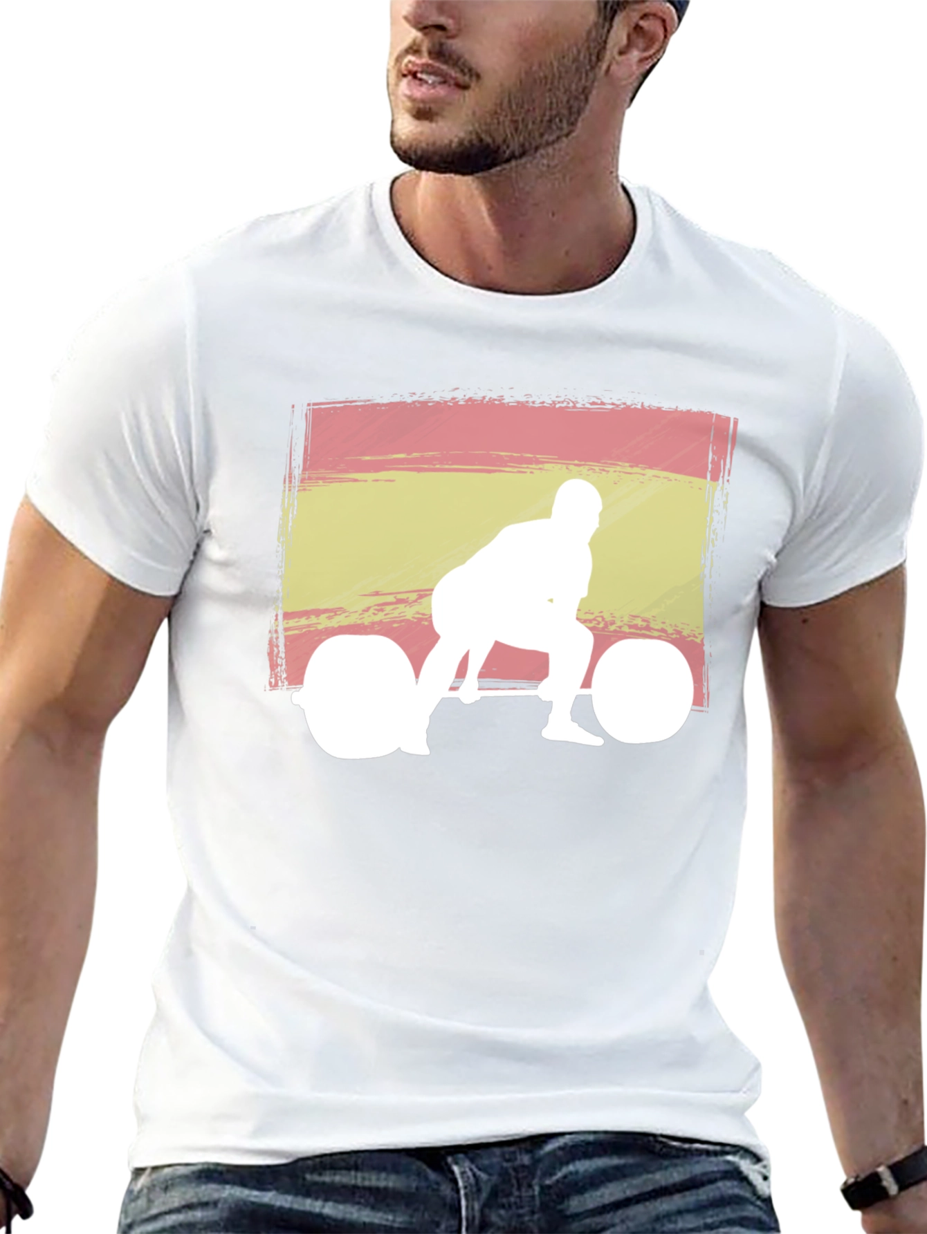 Spanish Flag Weightlifter Graphic Tee