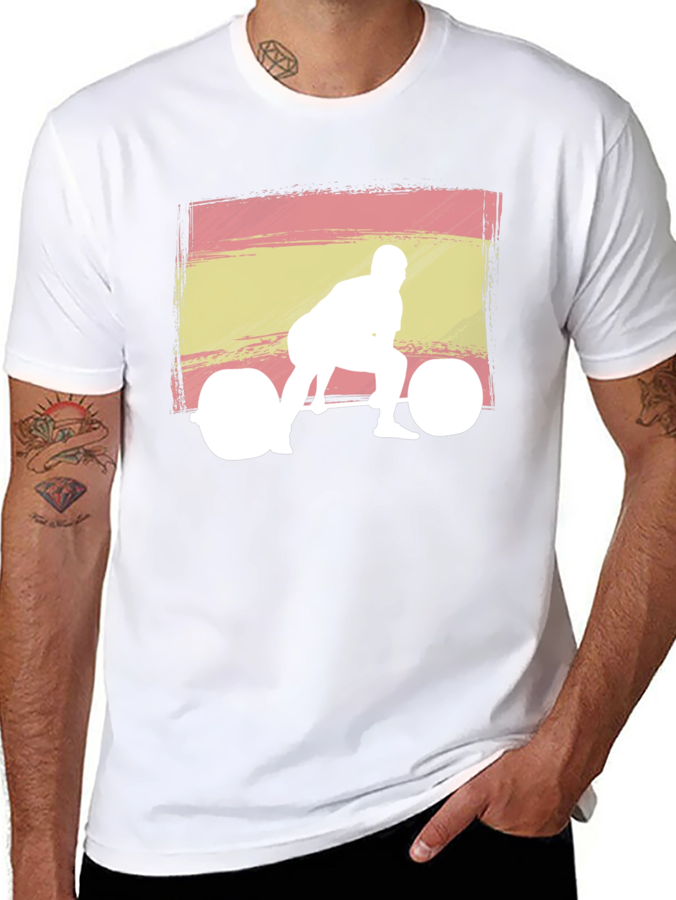 Spanish Flag Weightlifter Graphic Tee