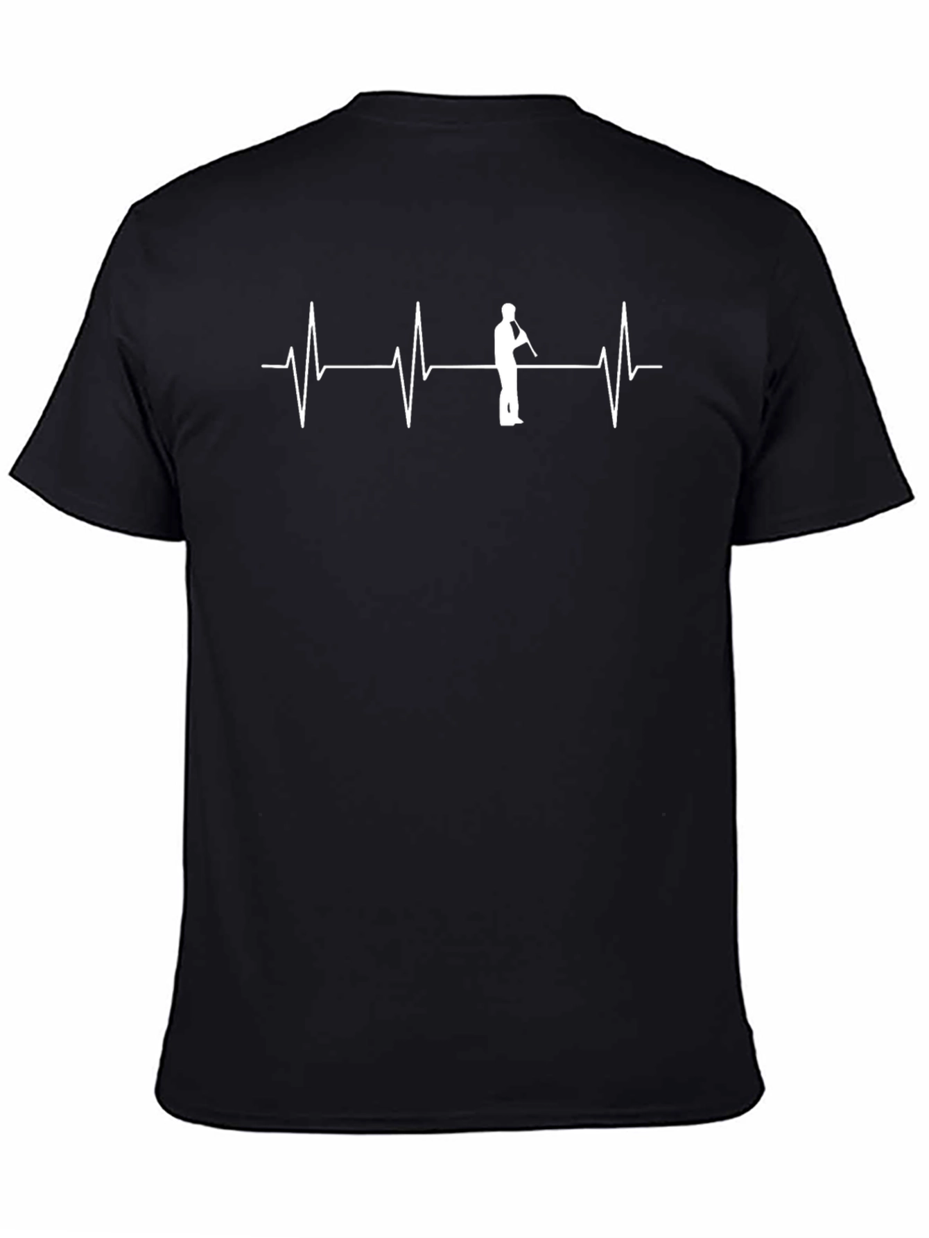 Musical Heartbeat T-Shirt - Black Cotton Tee