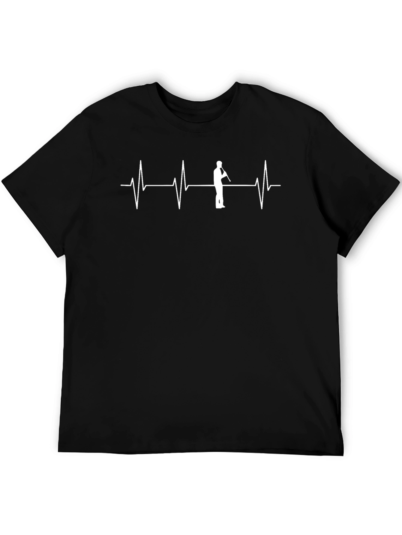 Musical Heartbeat T-Shirt - Black Cotton Tee