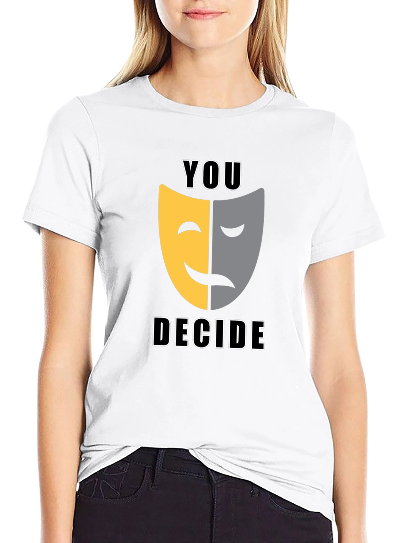 You Decide T-Shirt: Comedy Tragedy Mask Graphic Tee