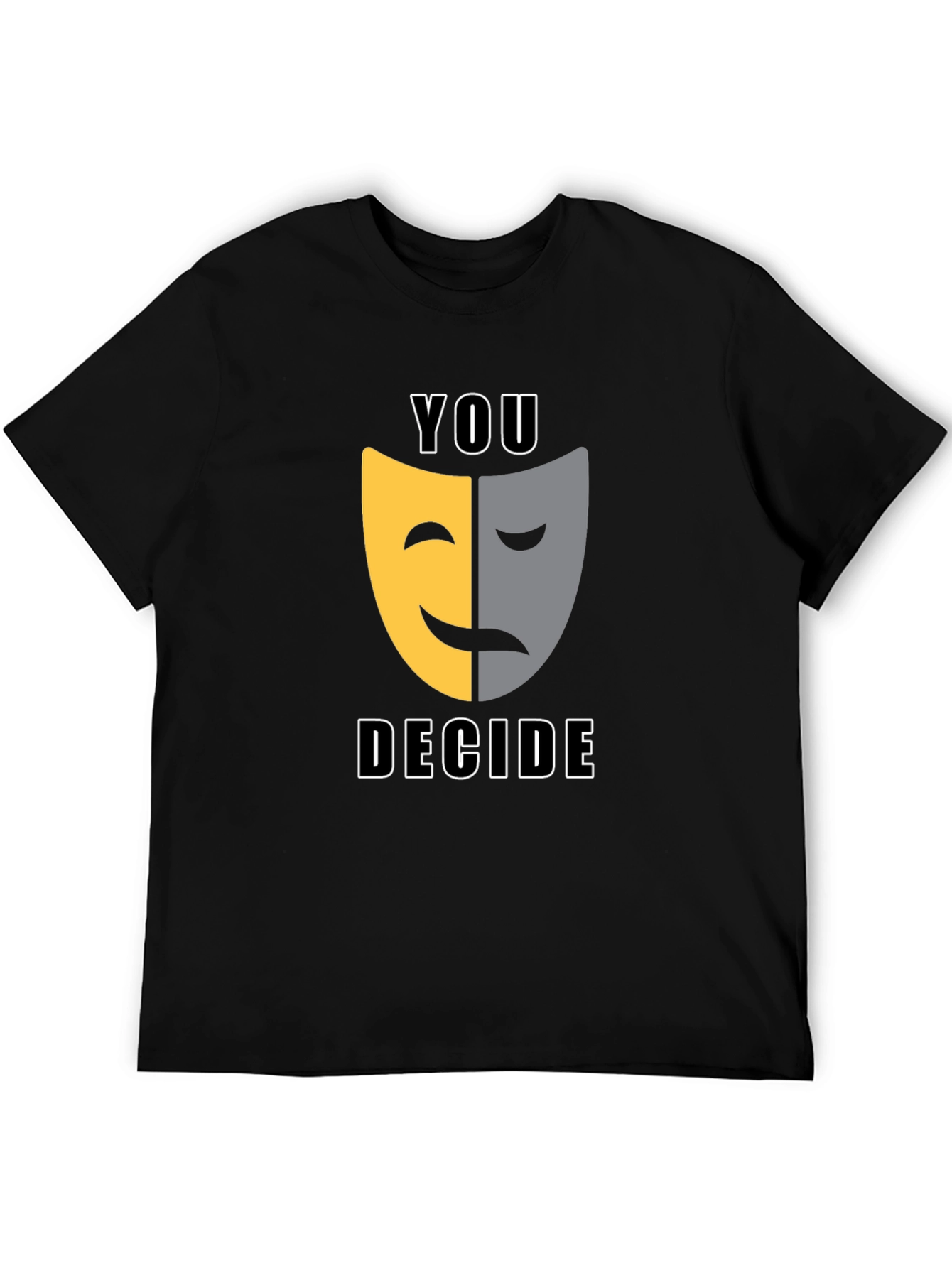 You Decide T-Shirt: Comedy Tragedy Mask Graphic Tee