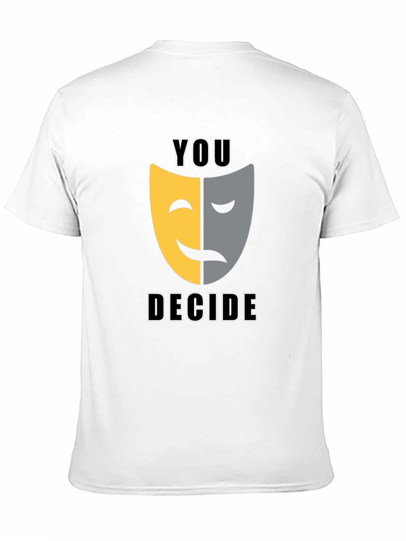 You Decide T-Shirt: Comedy Tragedy Mask Graphic Tee
