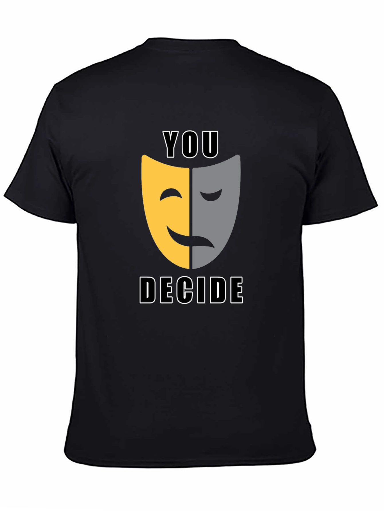 You Decide T-Shirt: Comedy Tragedy Mask Graphic Tee