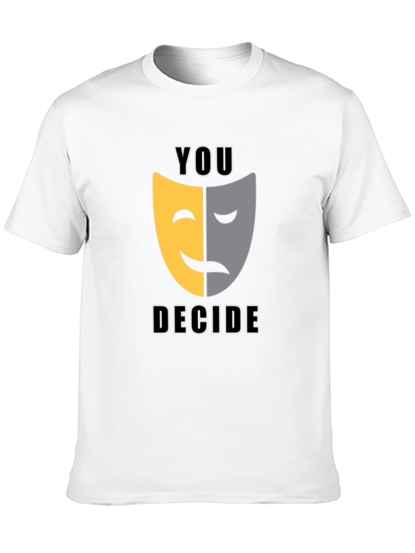 You Decide T-Shirt: Comedy Tragedy Mask Graphic Tee