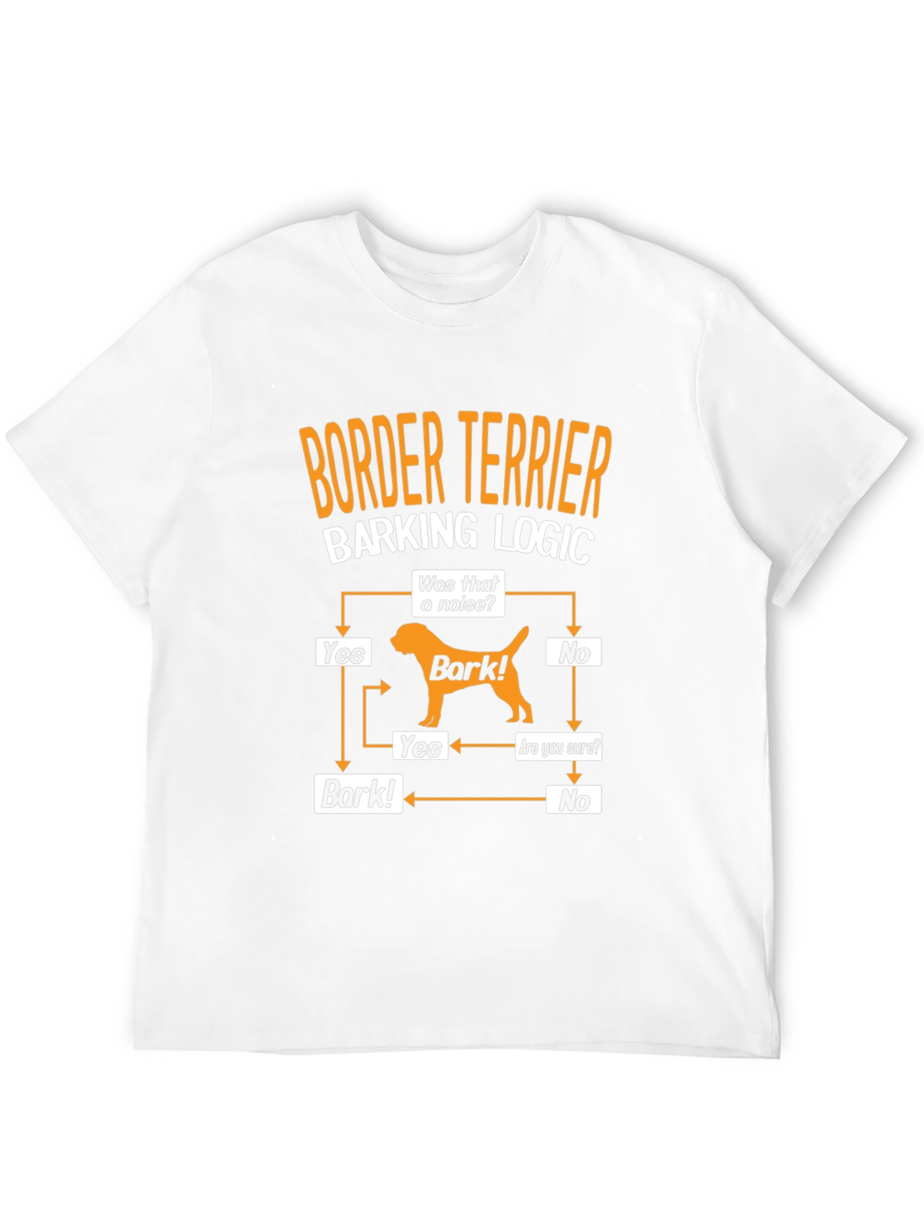 Border Terrier Barking Logic Black T-Shirt