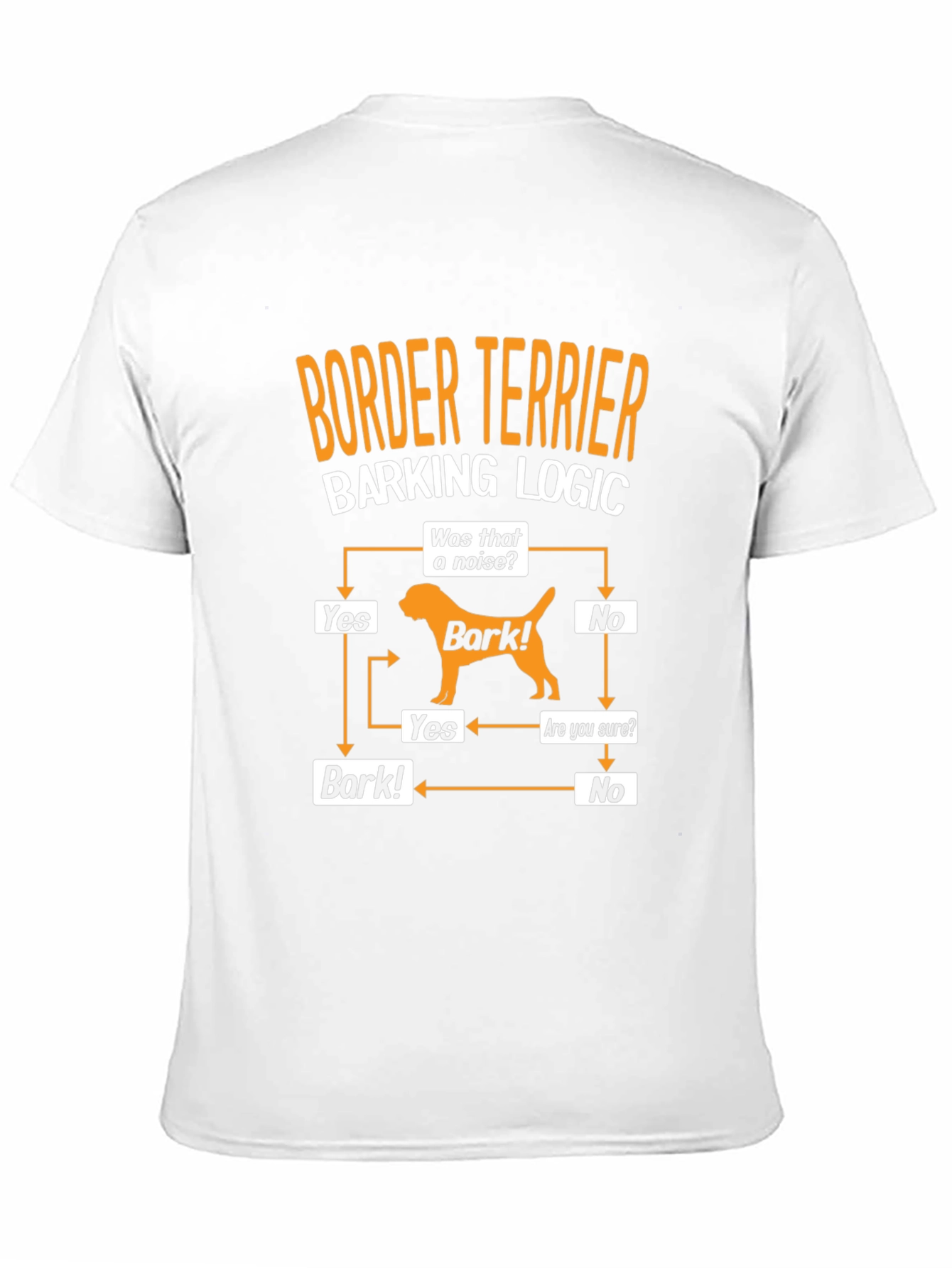 Border Terrier Barking Logic Black T-Shirt