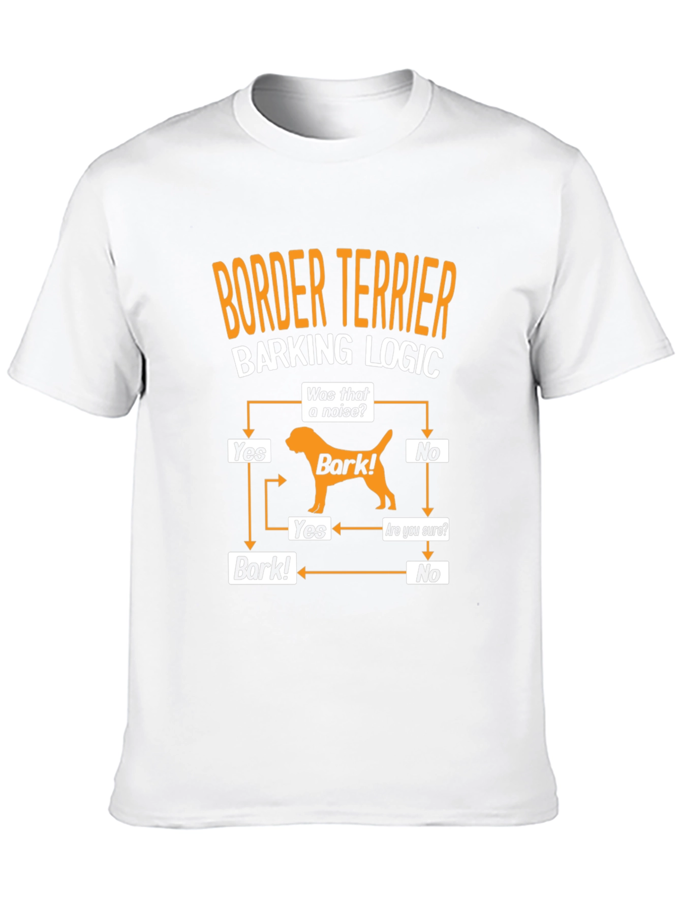 Border Terrier Barking Logic Black T-Shirt