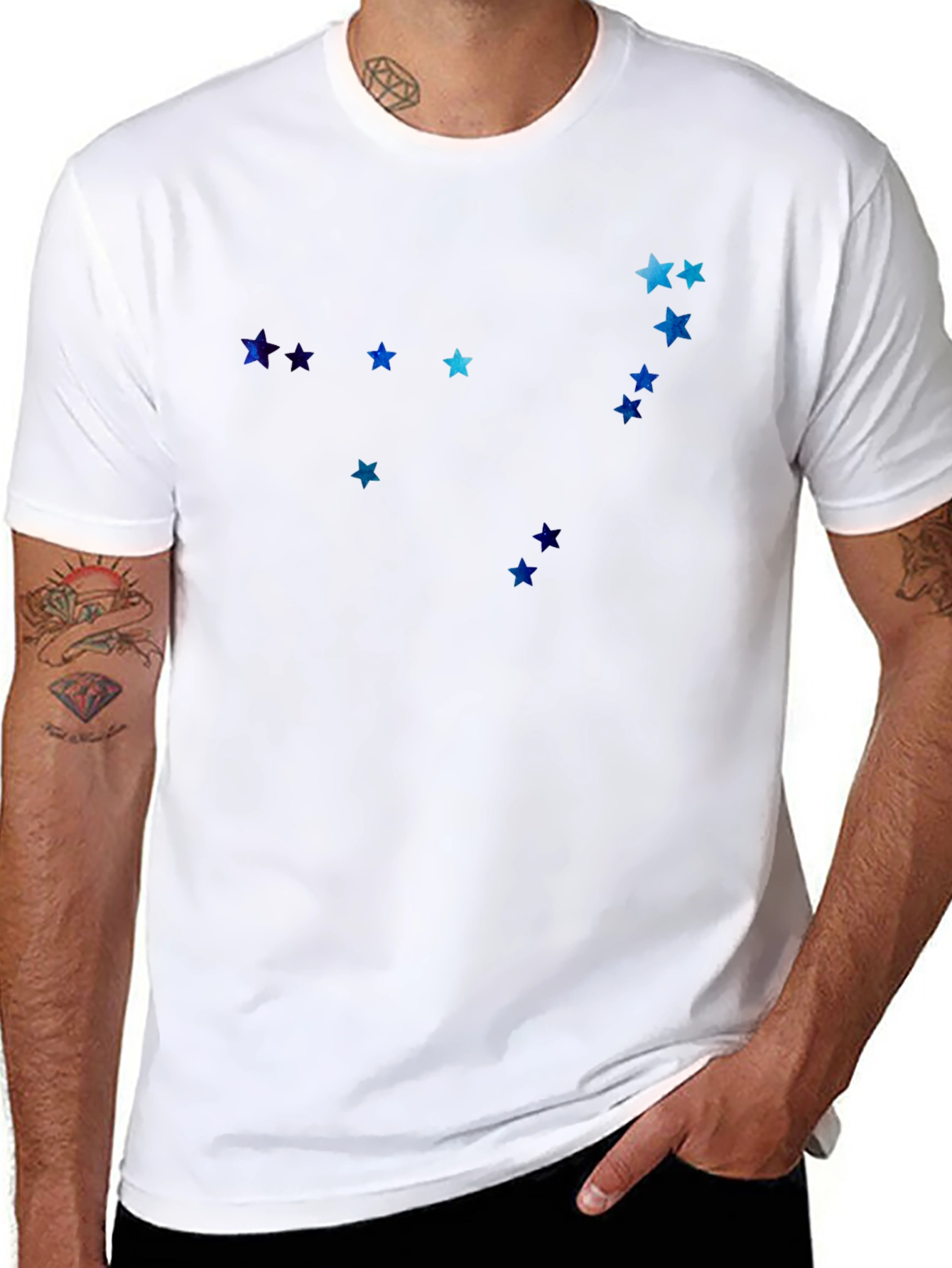 Star Constellation Graphic Tee - Black