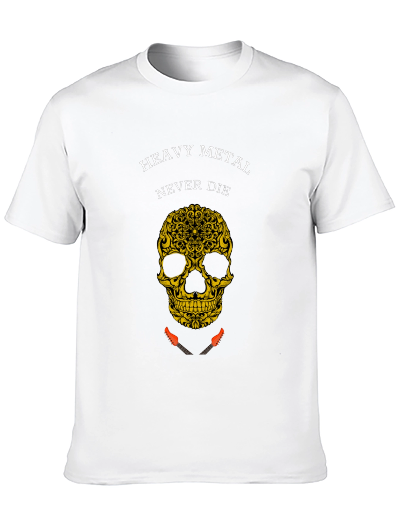 Heavy Metal Never Die Skull Graphic Tee