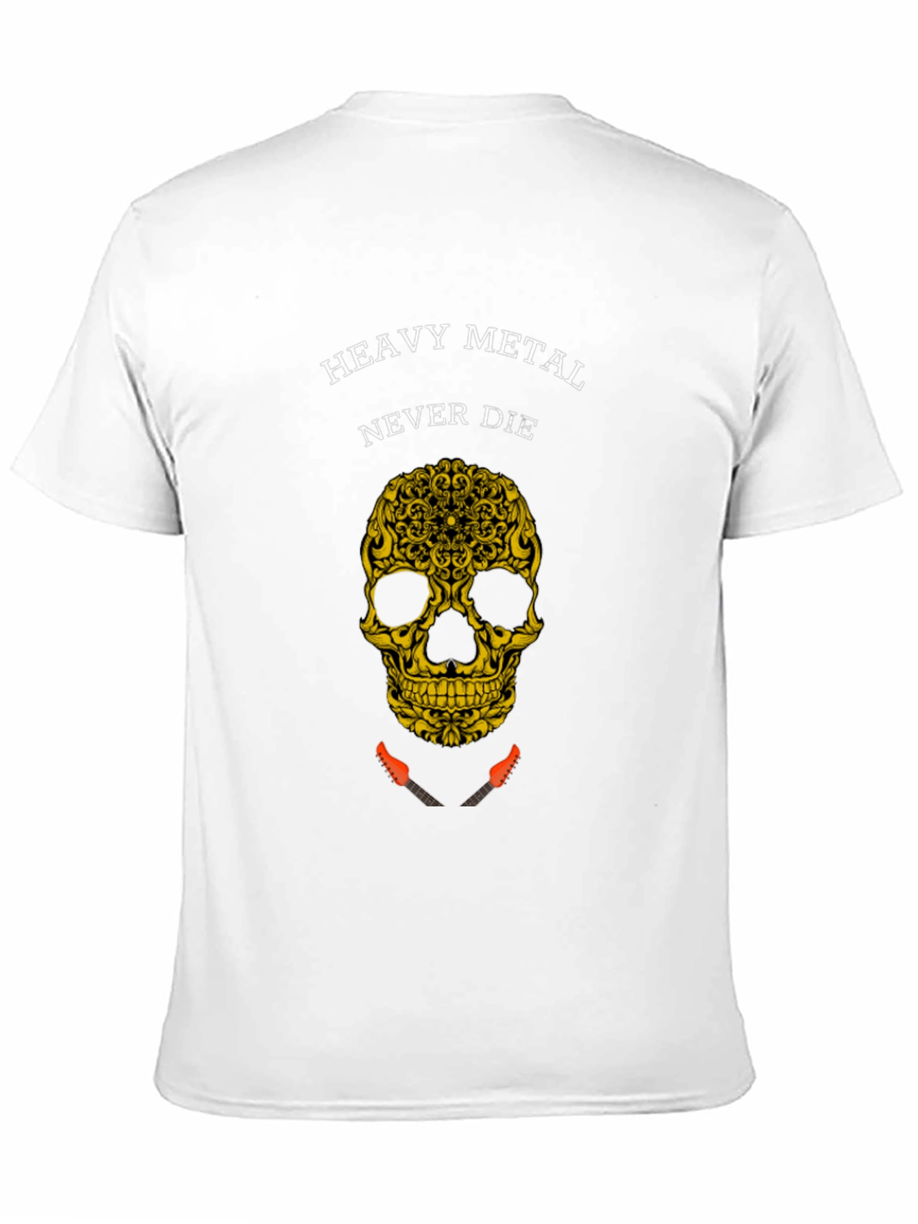 Heavy Metal Never Die Skull Graphic Tee