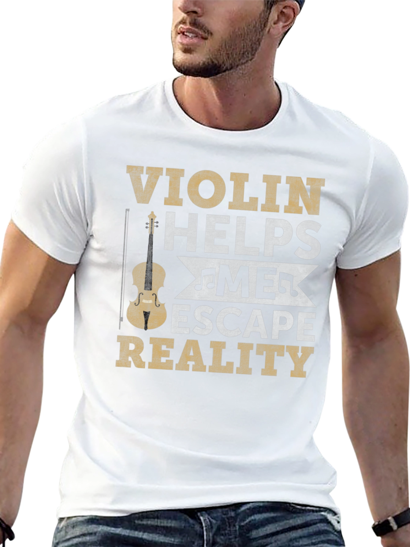 Violin Escape Reality Graphic T-Shirt