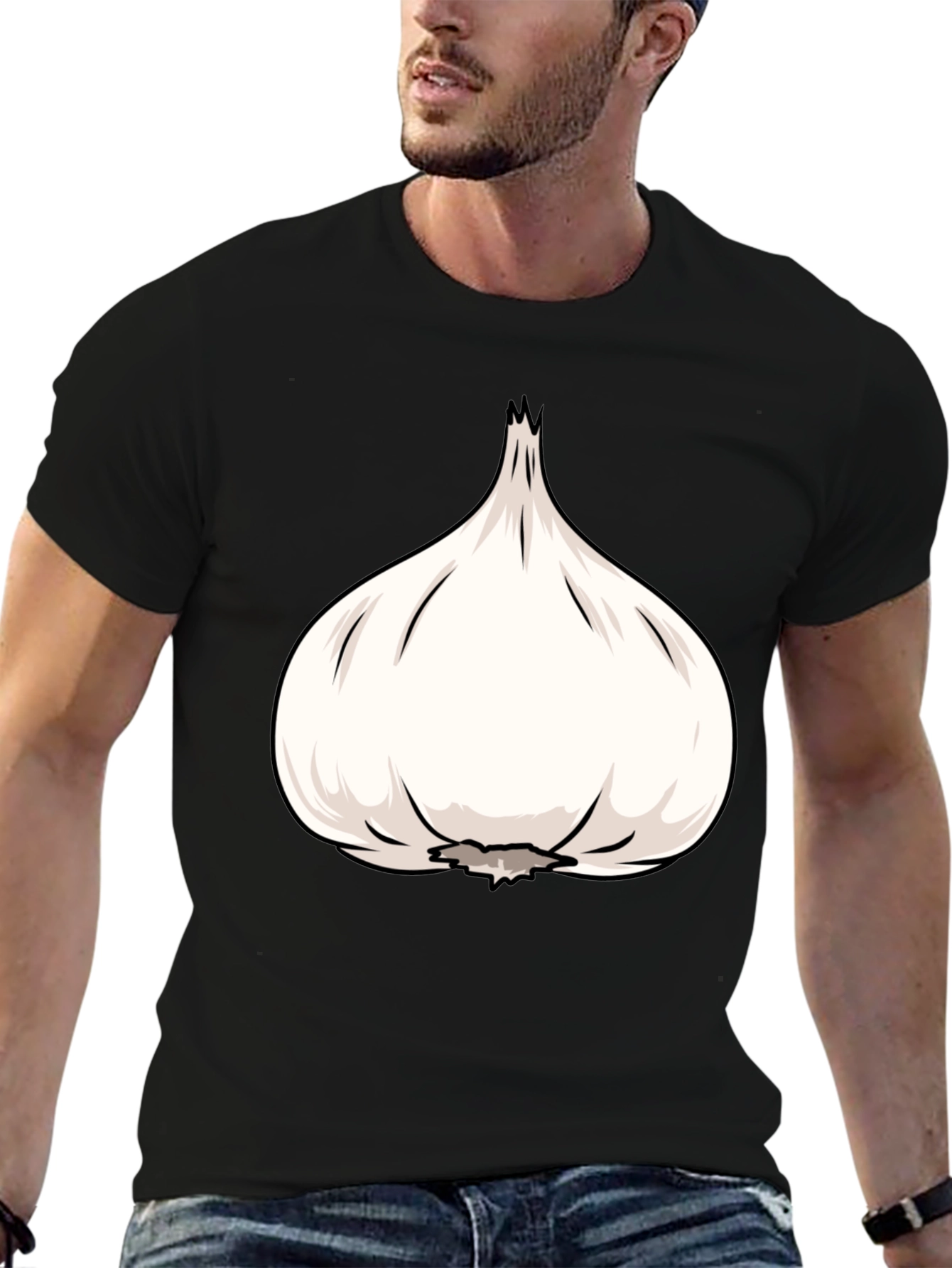 Garlic Graphic Tee - Bold Flavor Statement Shirt