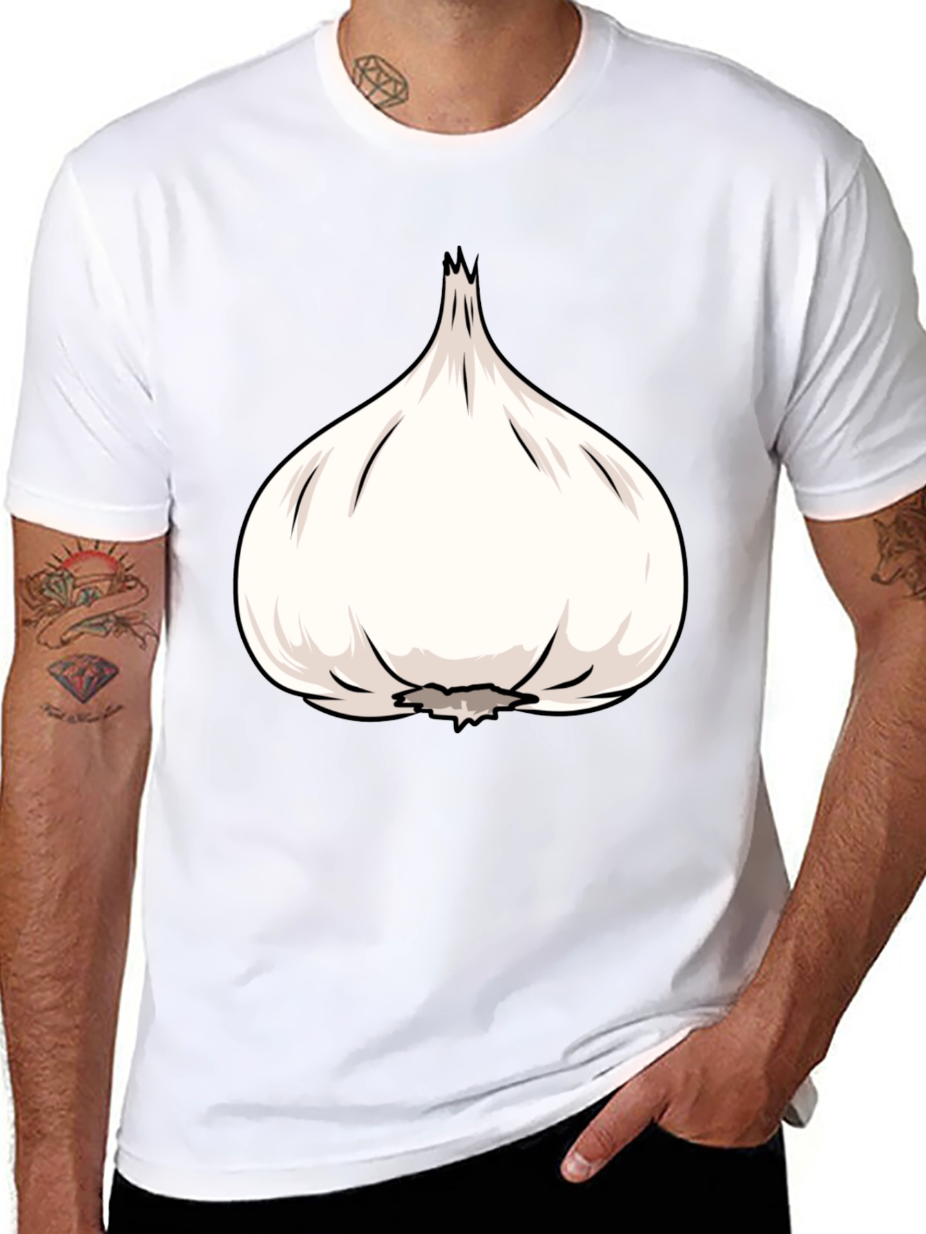 Garlic Graphic Tee - Bold Flavor Statement Shirt