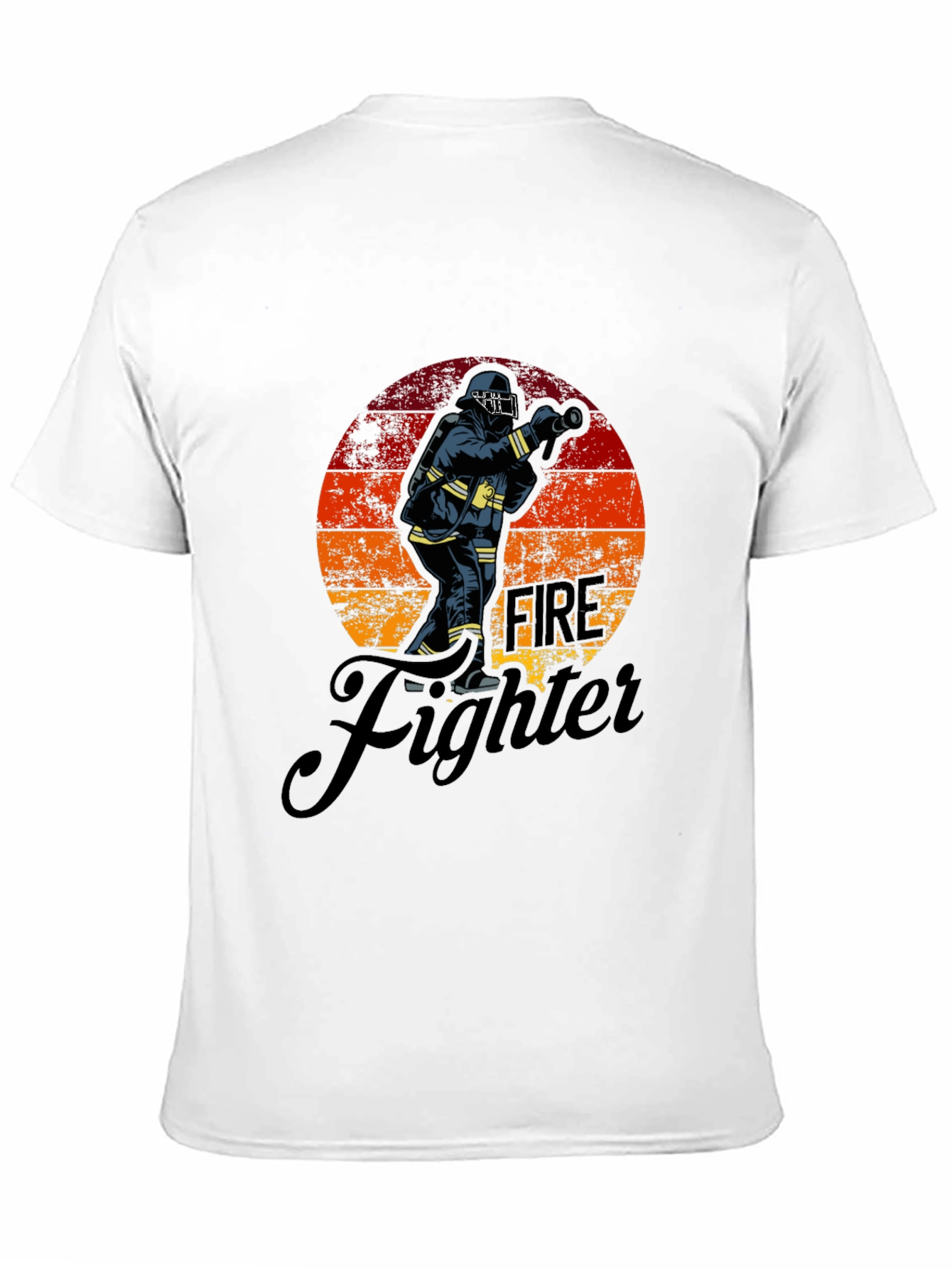 Firefighter Graphic Tee - Black Cotton T-Shirt