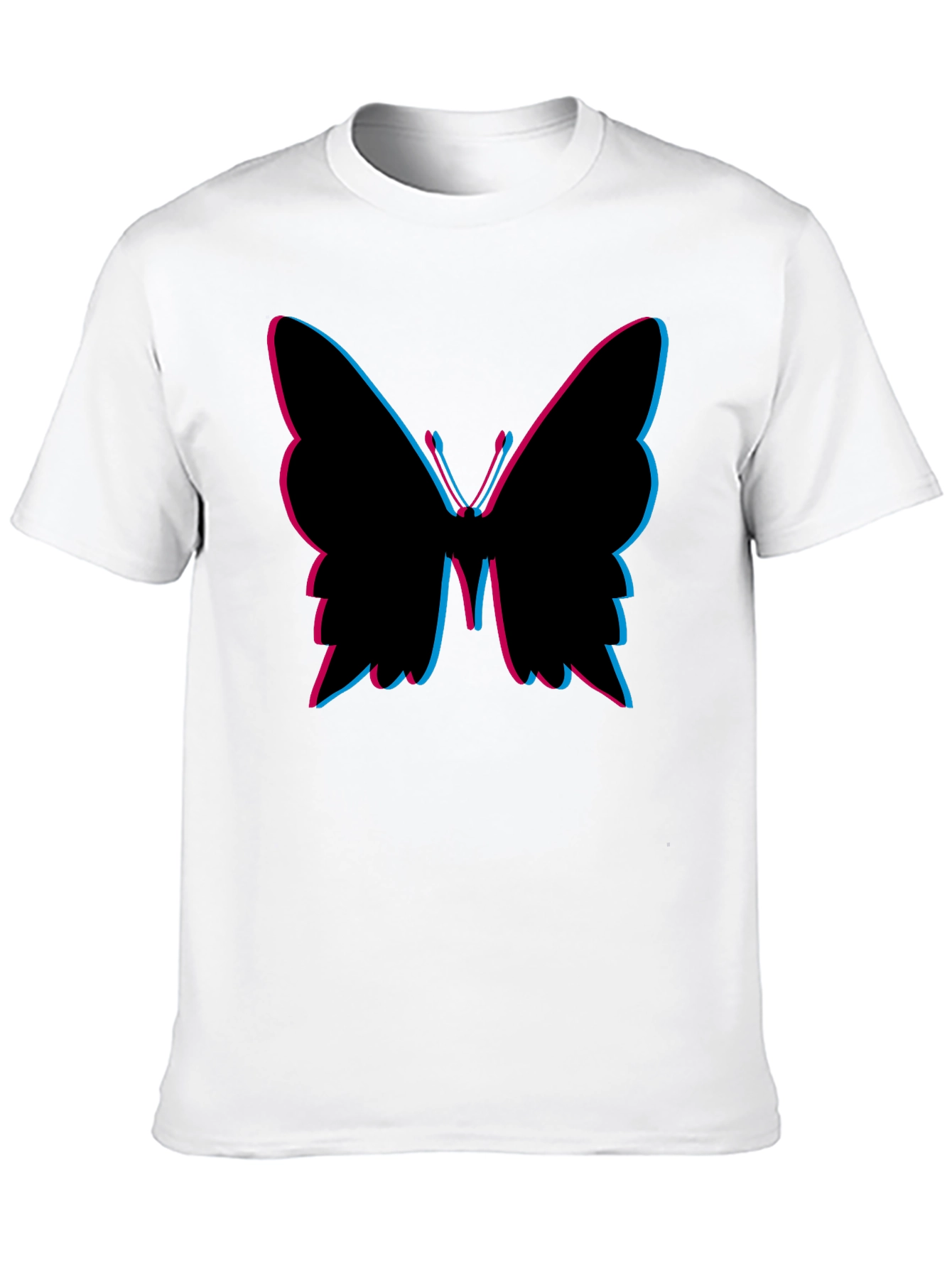 Butterfly Graphic Tee - Fashionable Black T-Shirt