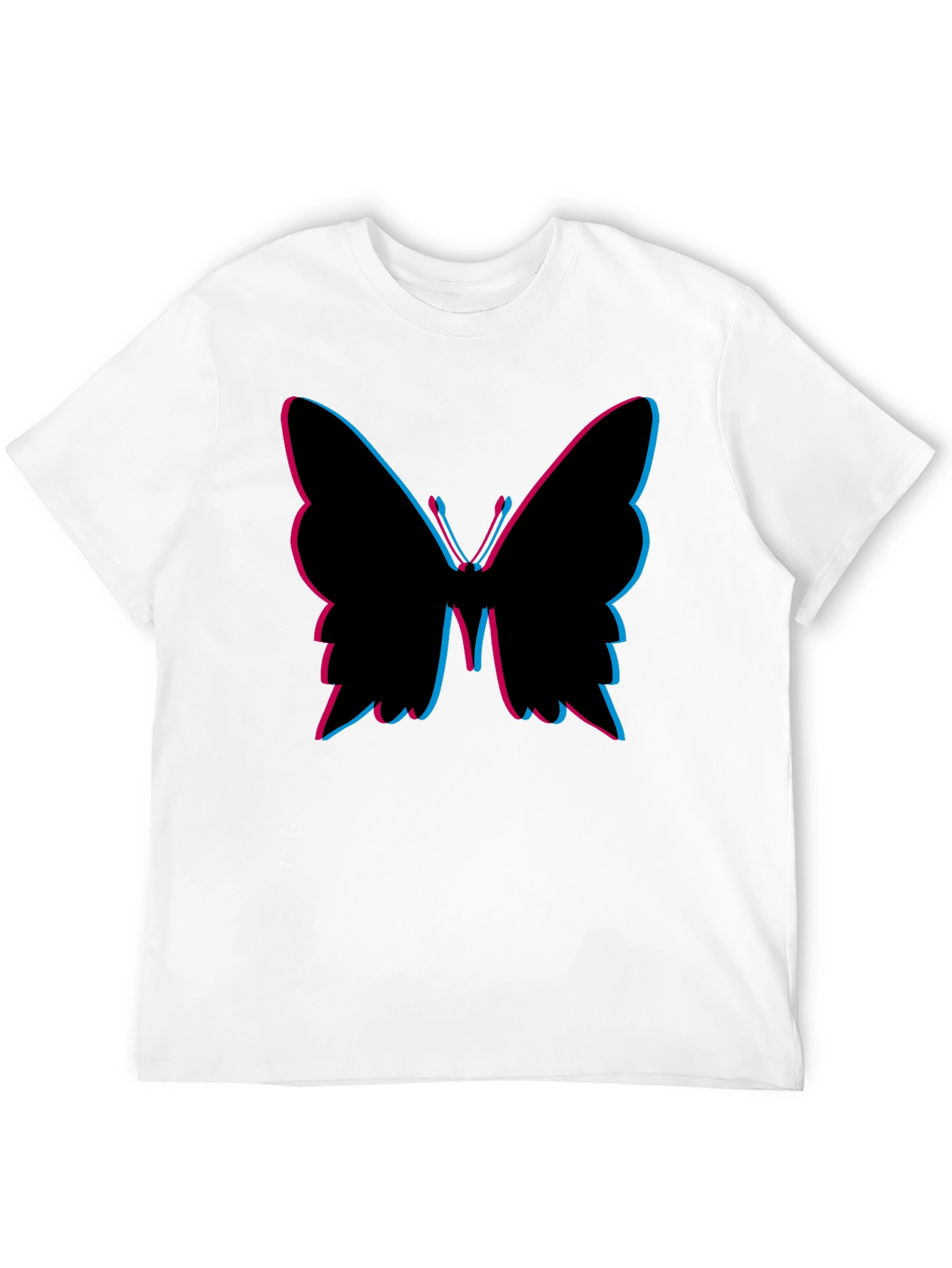 Butterfly Graphic Tee - Fashionable Black T-Shirt