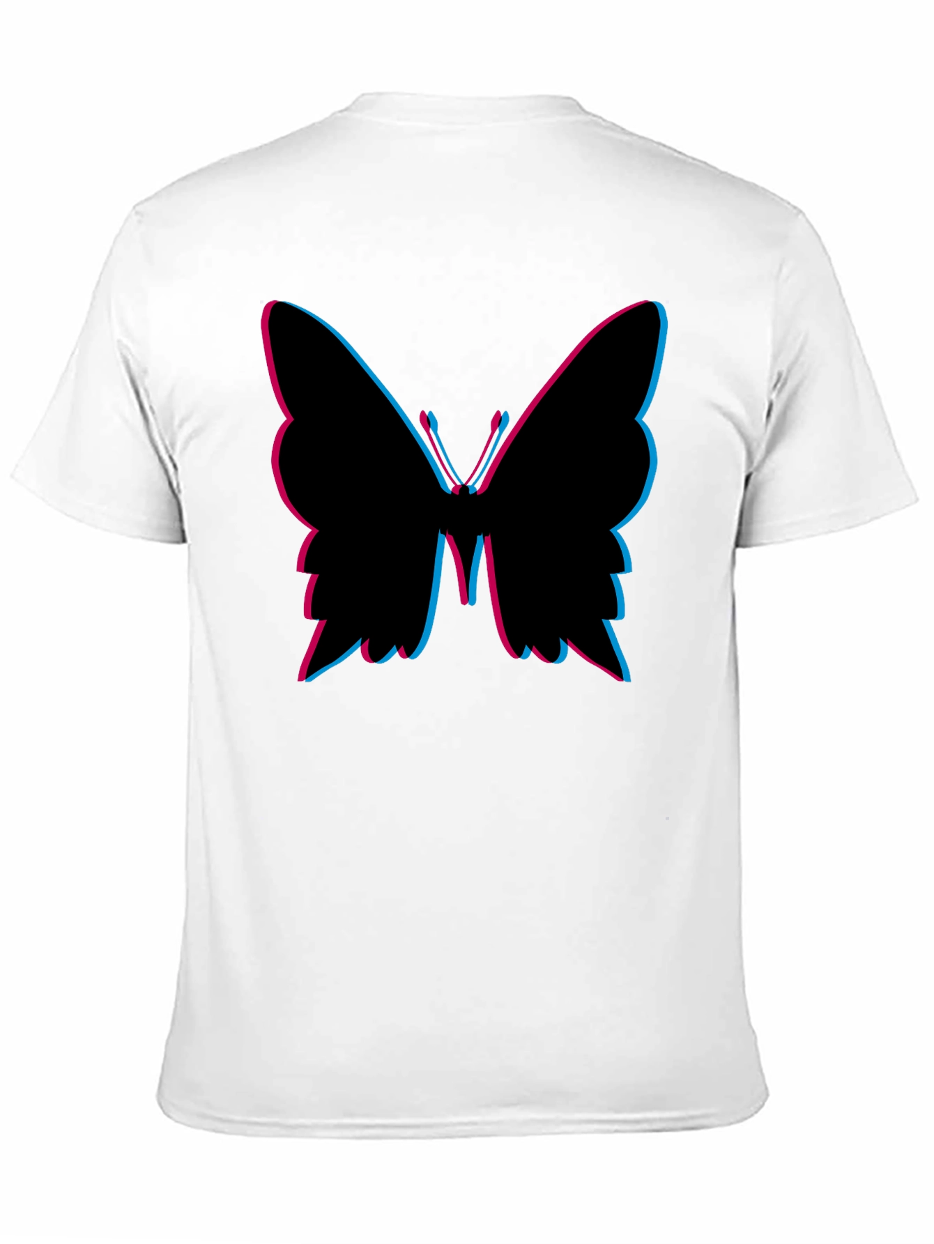 Butterfly Graphic Tee - Fashionable Black T-Shirt
