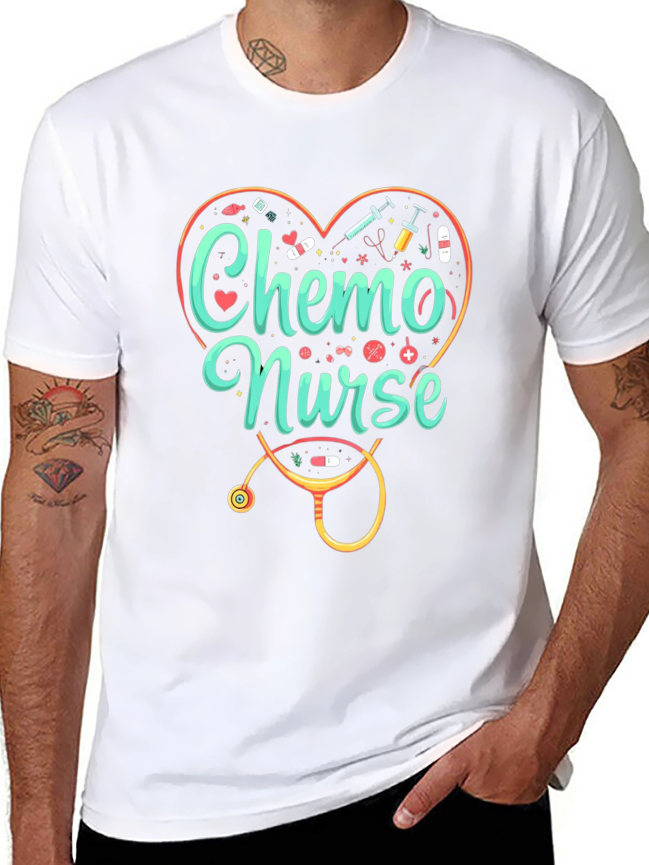 Chemo Nurse Graphic T-Shirt - Medical Profession Tee
