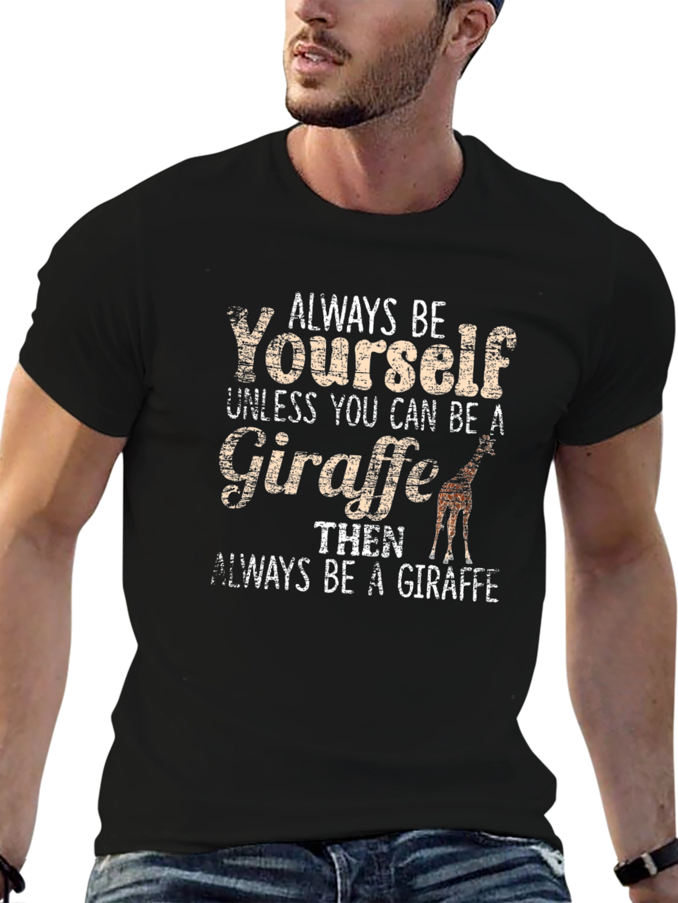 Always Be Yourself Giraffe Graphic Tee