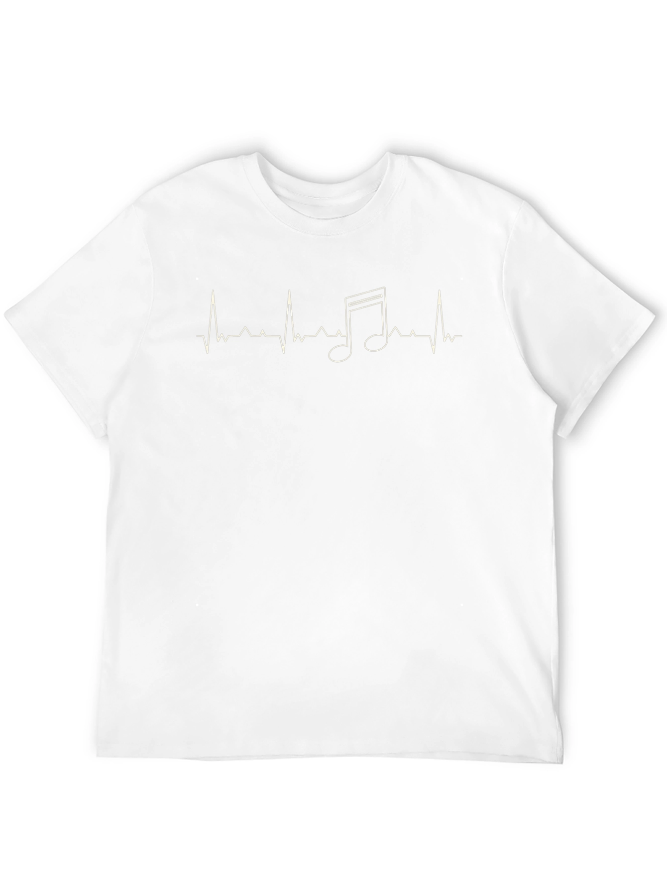 Music Lover Heartbeat T-Shirt - Black