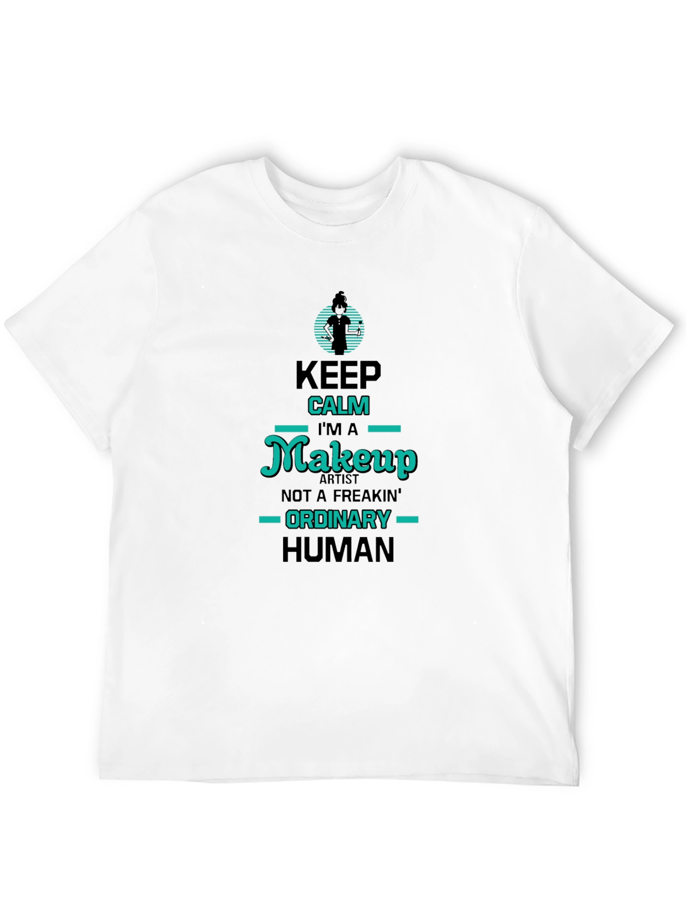 Keep Calm Makeup Artist Black Graphic T-Shirt