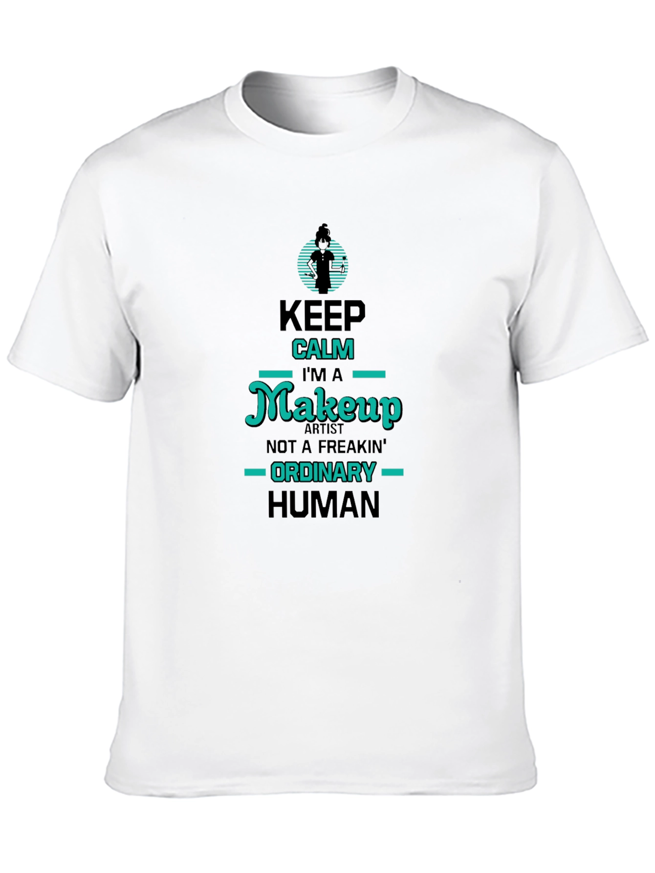 Keep Calm Makeup Artist Black Graphic T-Shirt