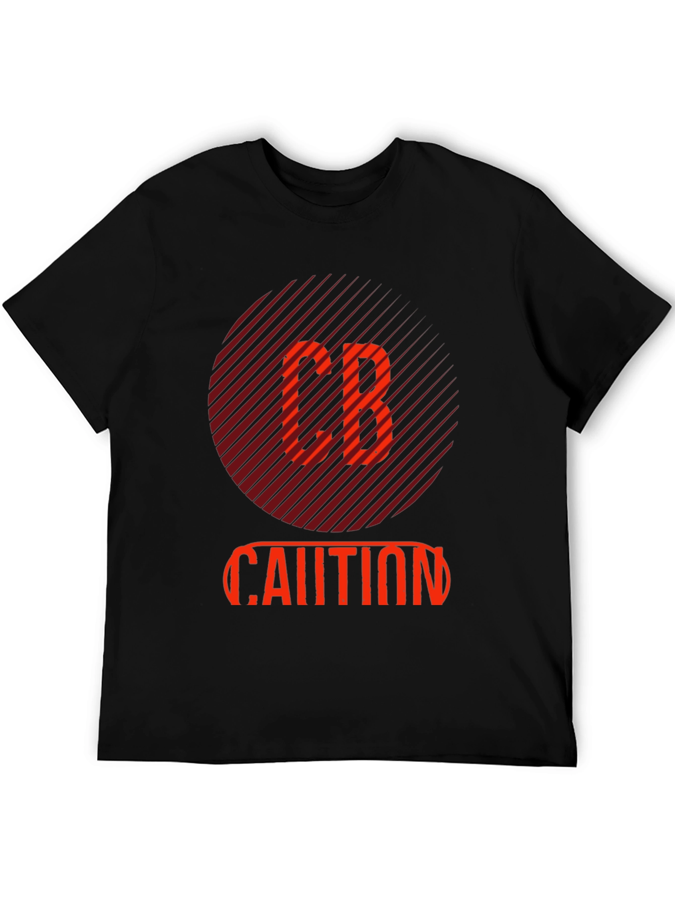 CB Caution Graphic Tee - Stylish Mens Black T-Shirt