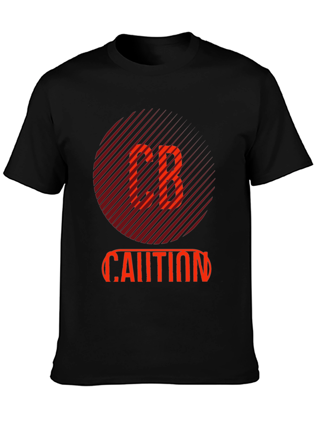 CB Caution Graphic Tee - Stylish Mens Black T-Shirt