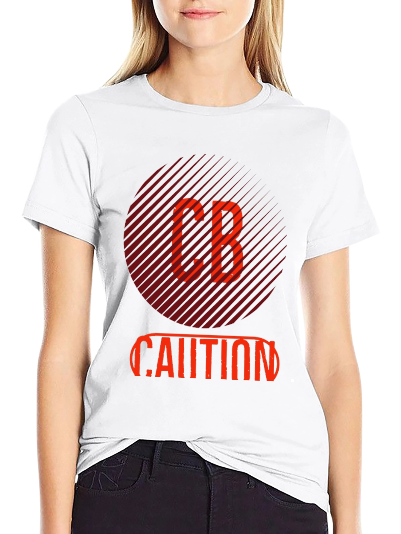 CB Caution Graphic Tee - Stylish Mens Black T-Shirt
