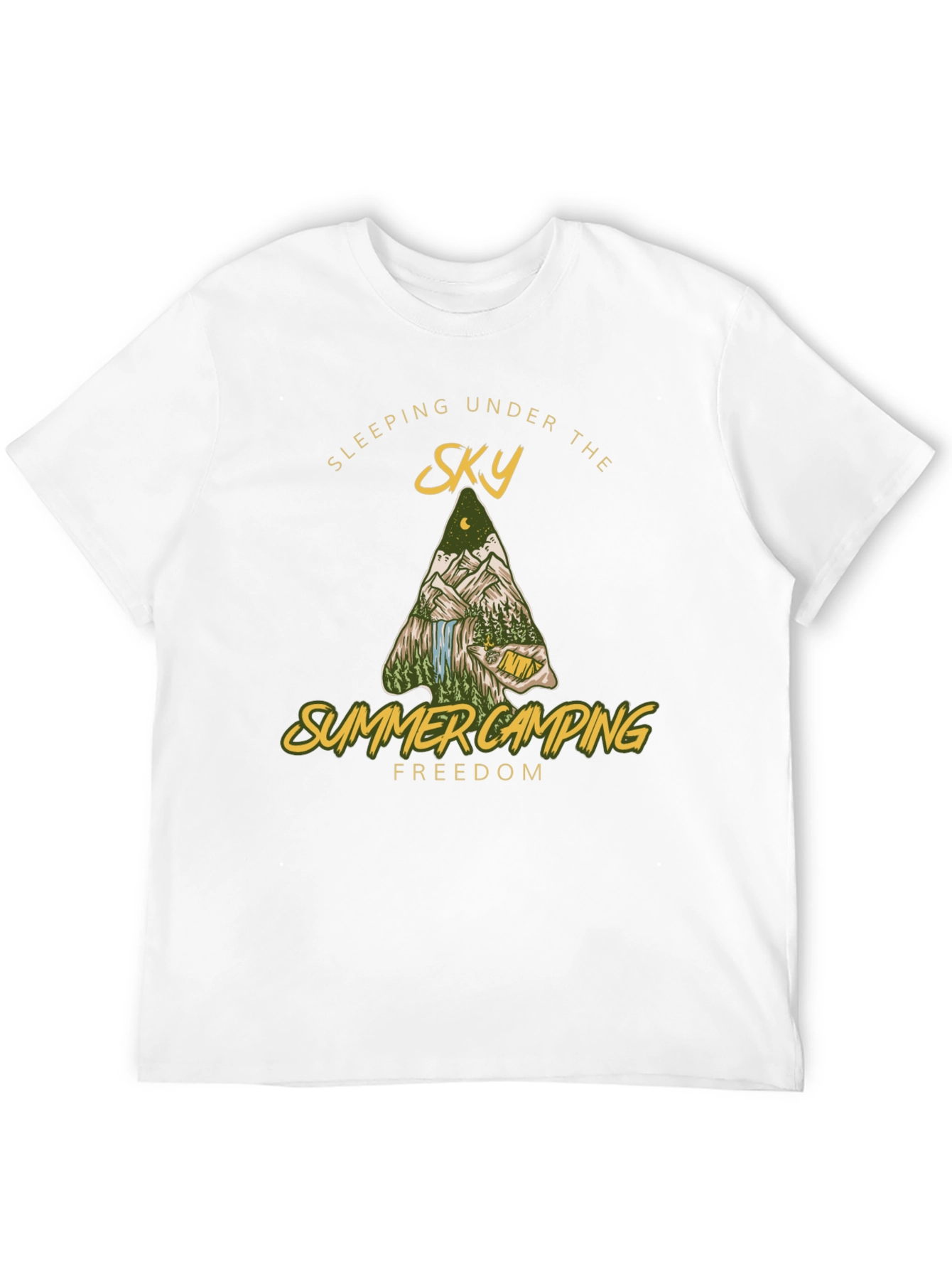 Summer Camping Under the Sky Graphic T-Shirt