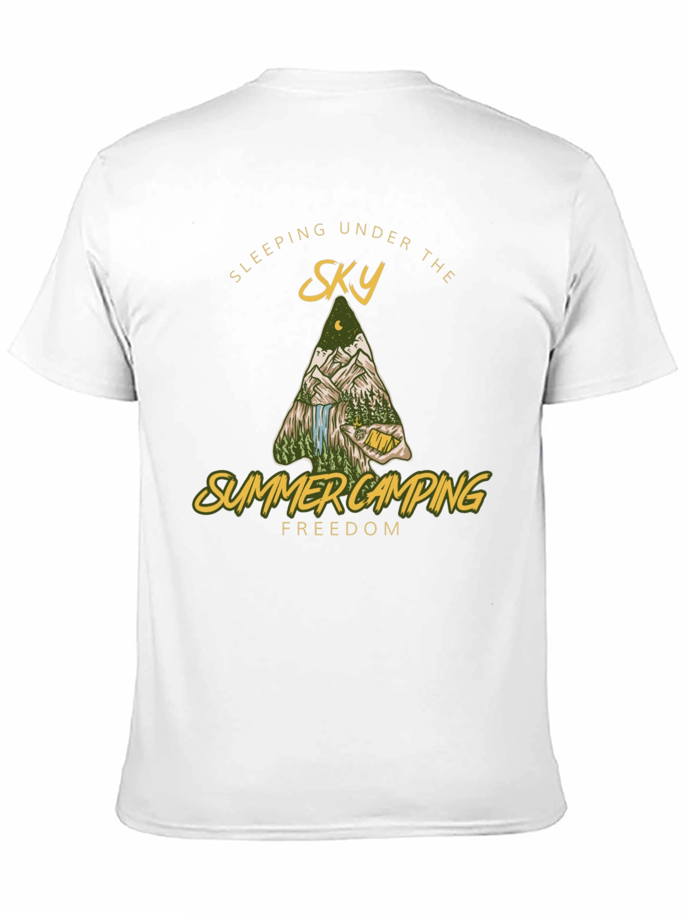 Summer Camping Under the Sky Graphic T-Shirt