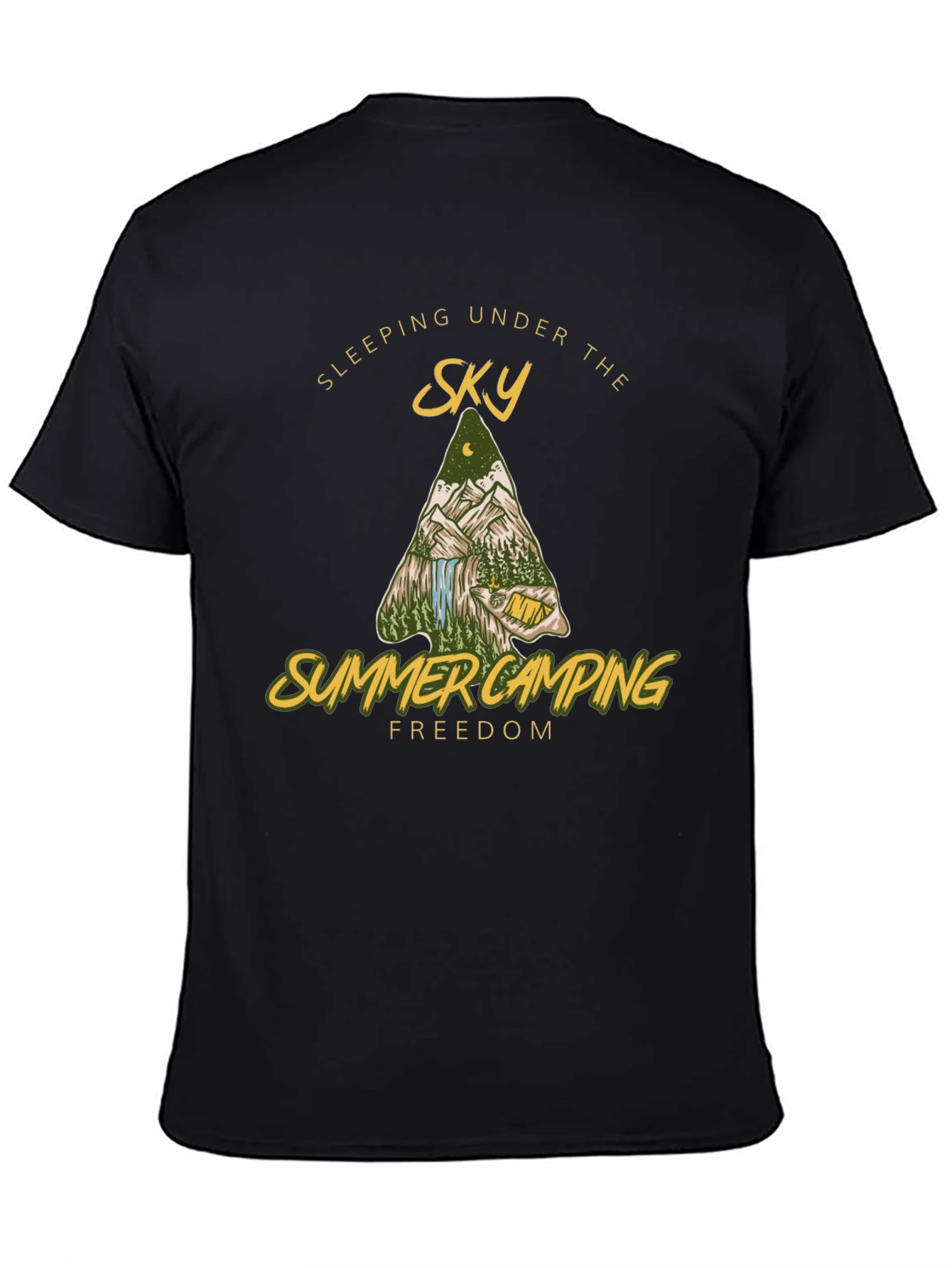 Summer Camping Under the Sky Graphic T-Shirt