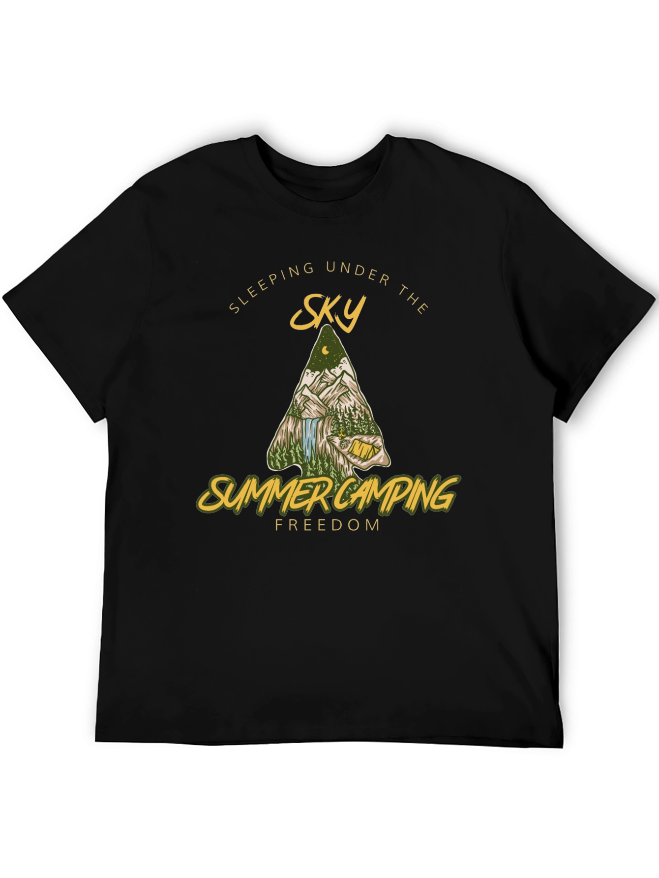 Summer Camping Under the Sky Graphic T-Shirt