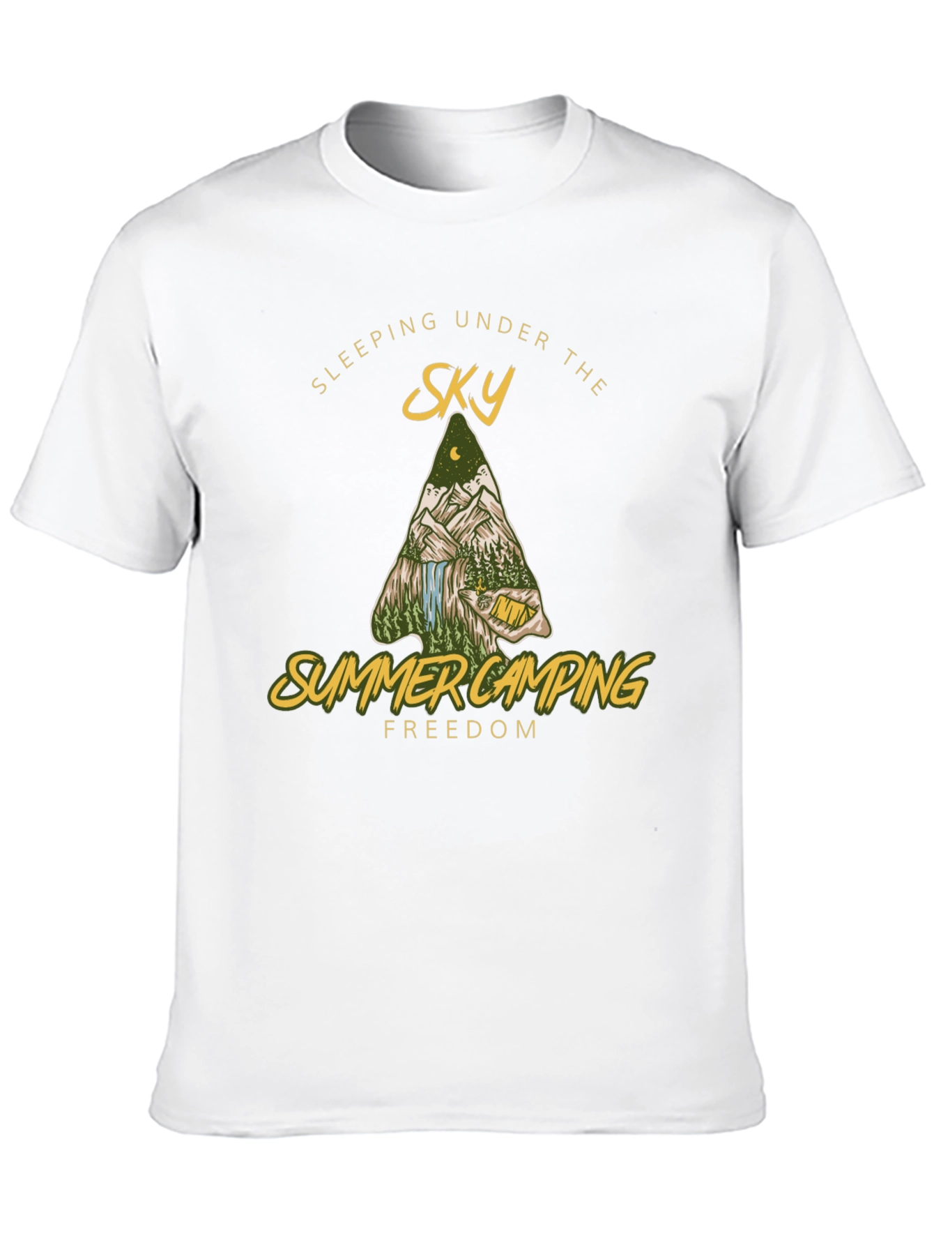 Summer Camping Under the Sky Graphic T-Shirt