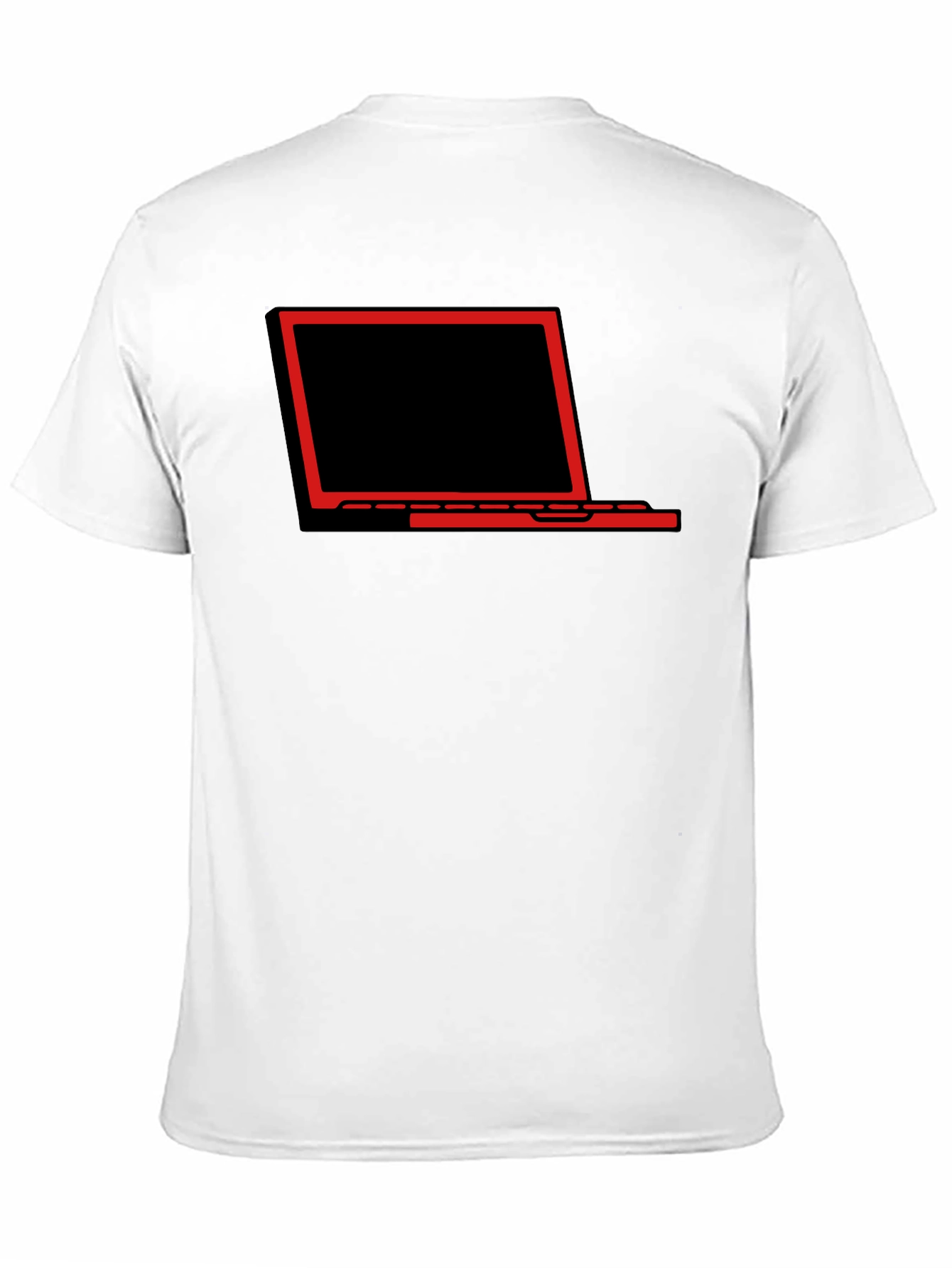 Laptop Graphic Tee - Black Stylish Casual T-Shirt