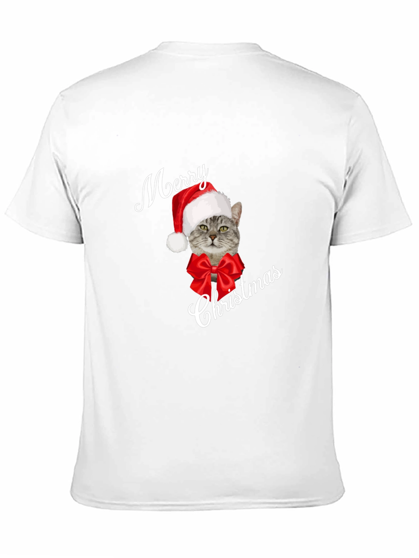 Merry Christmas Cat T-Shirt - Holiday Festive