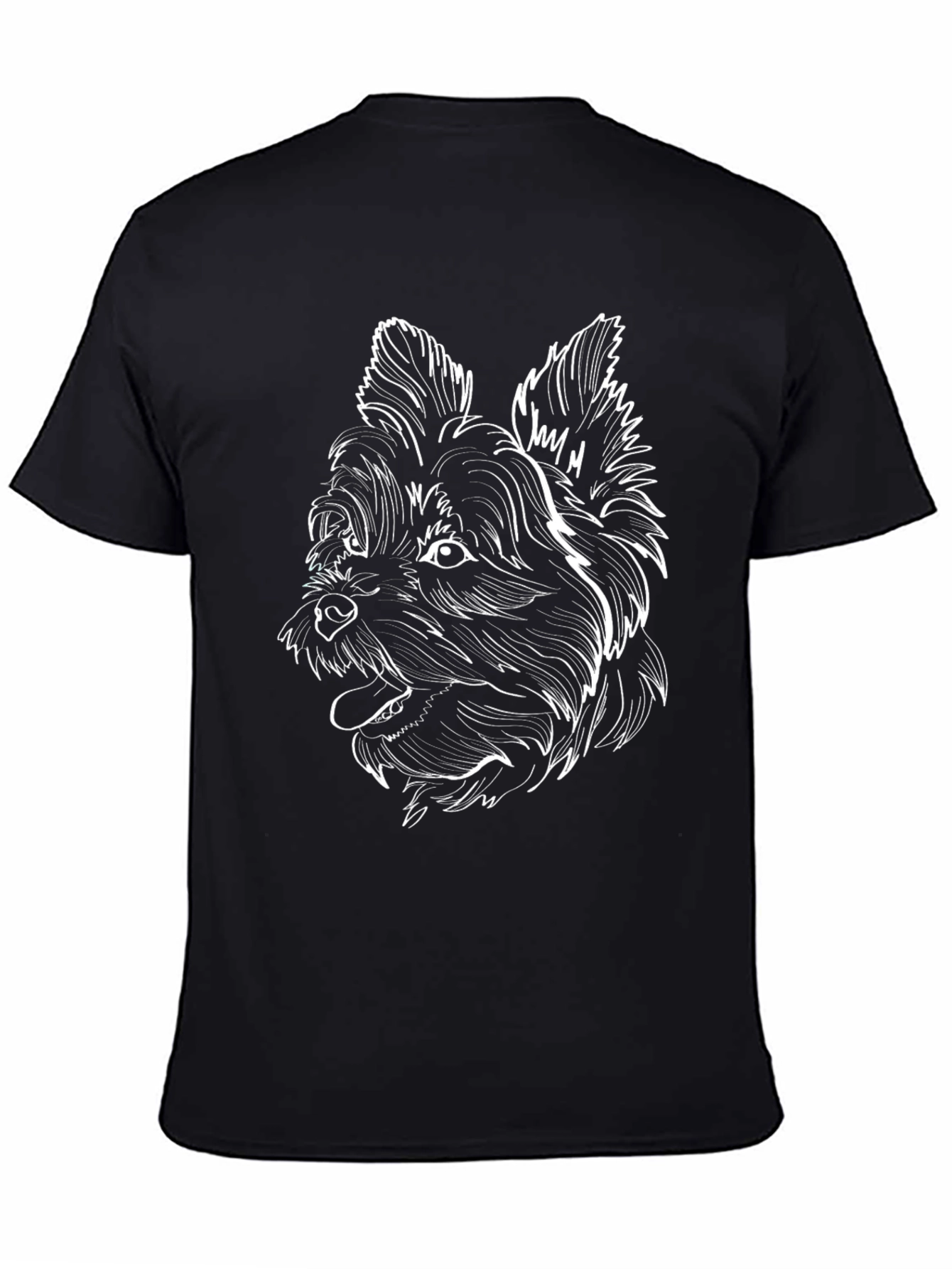 Dog Graphic Print Tee - Black