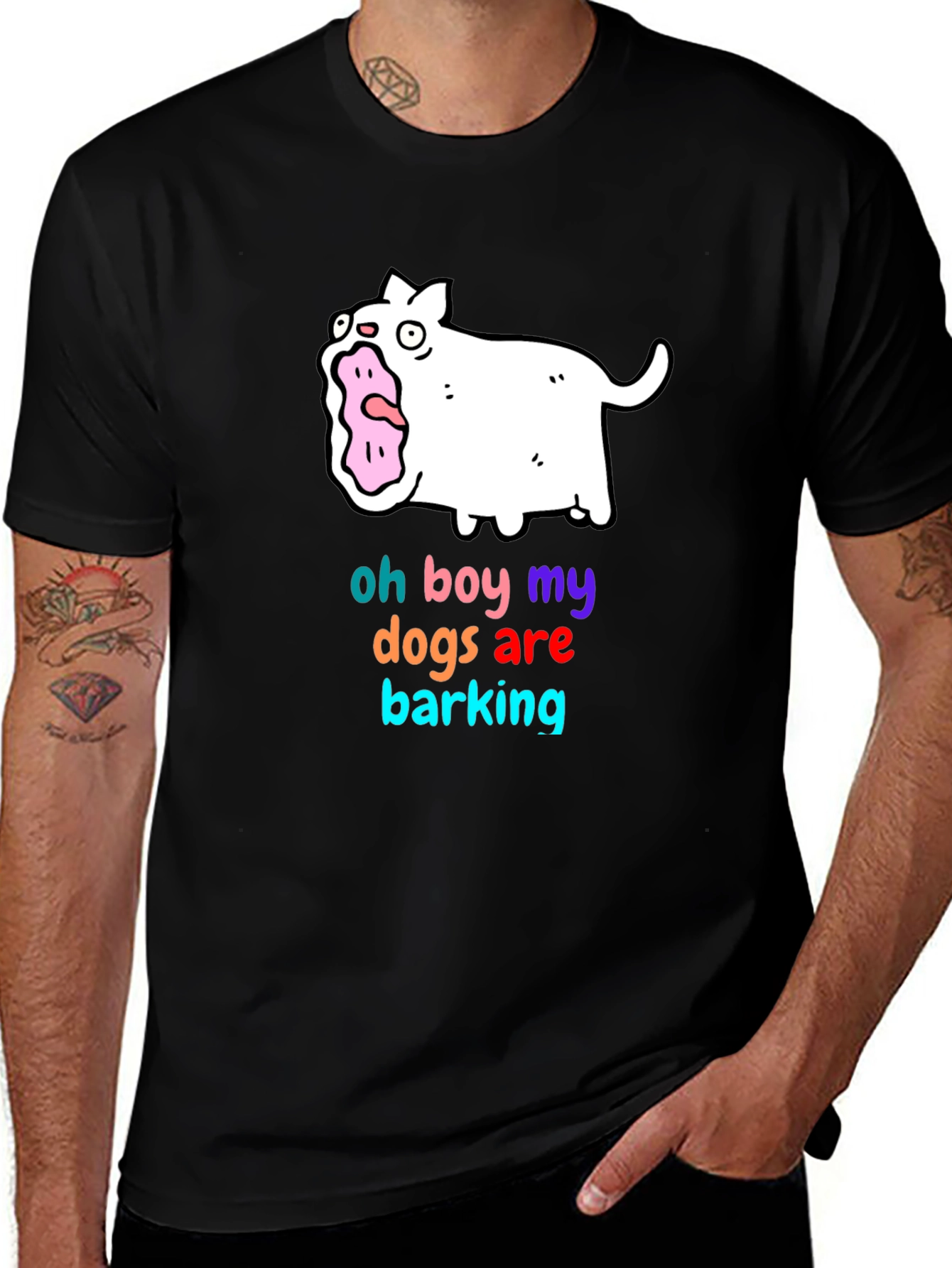 Funny Oh Boy My Dogs Are Barking Graphic T-Shirt