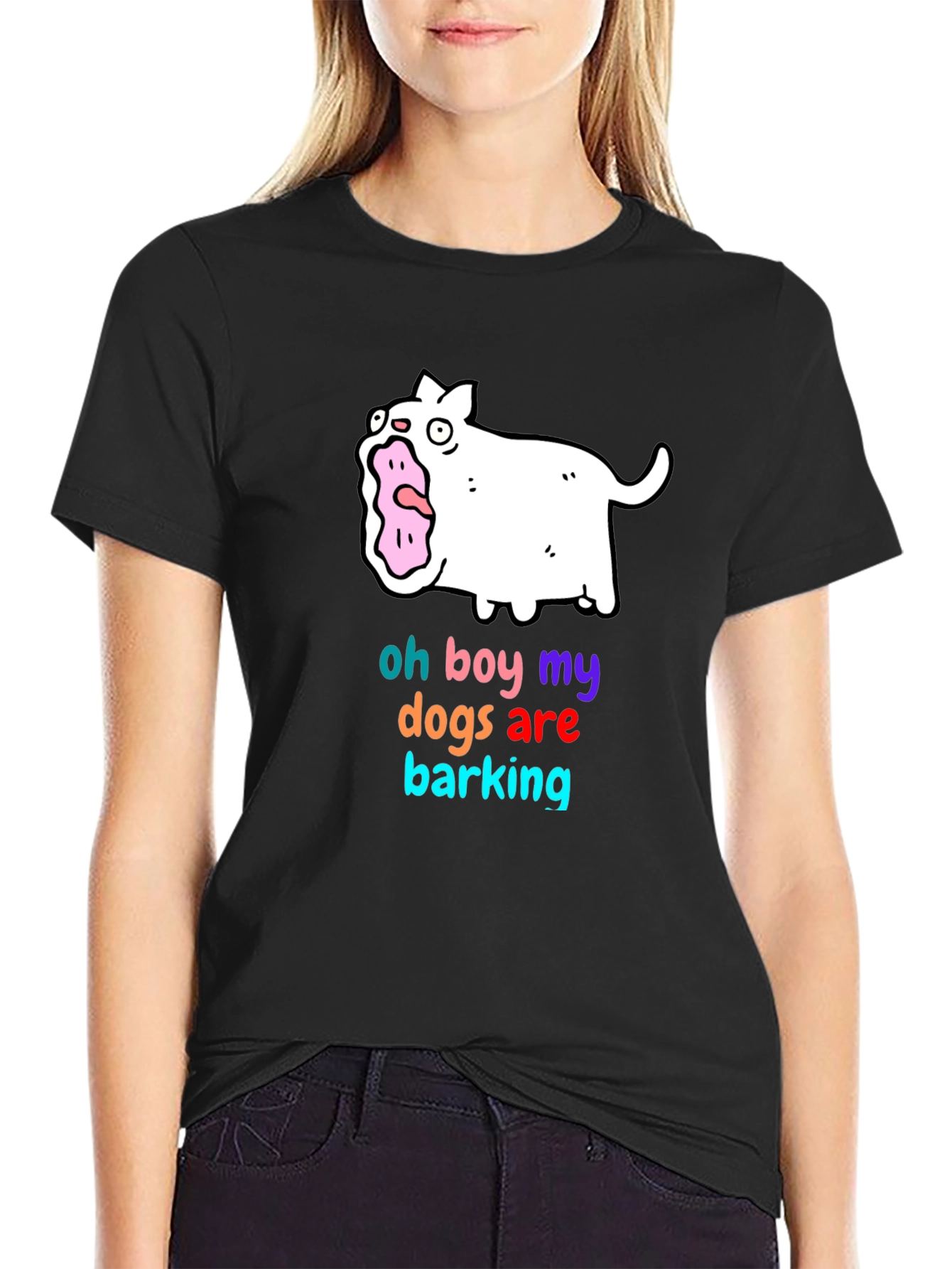 Funny Oh Boy My Dogs Are Barking Graphic T-Shirt