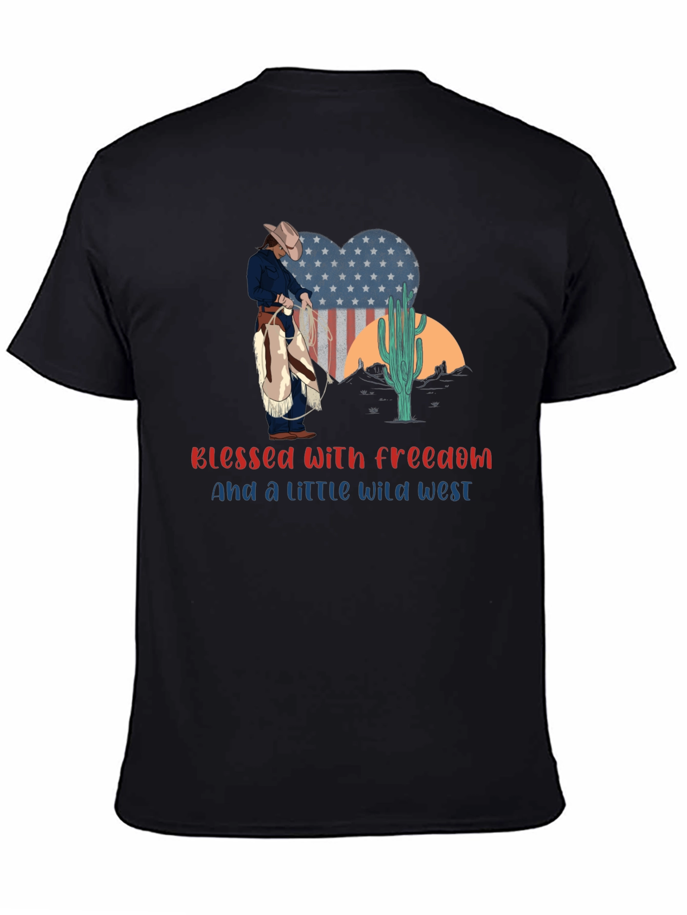 Blessed With Freedom Wild West Graphic Tee
