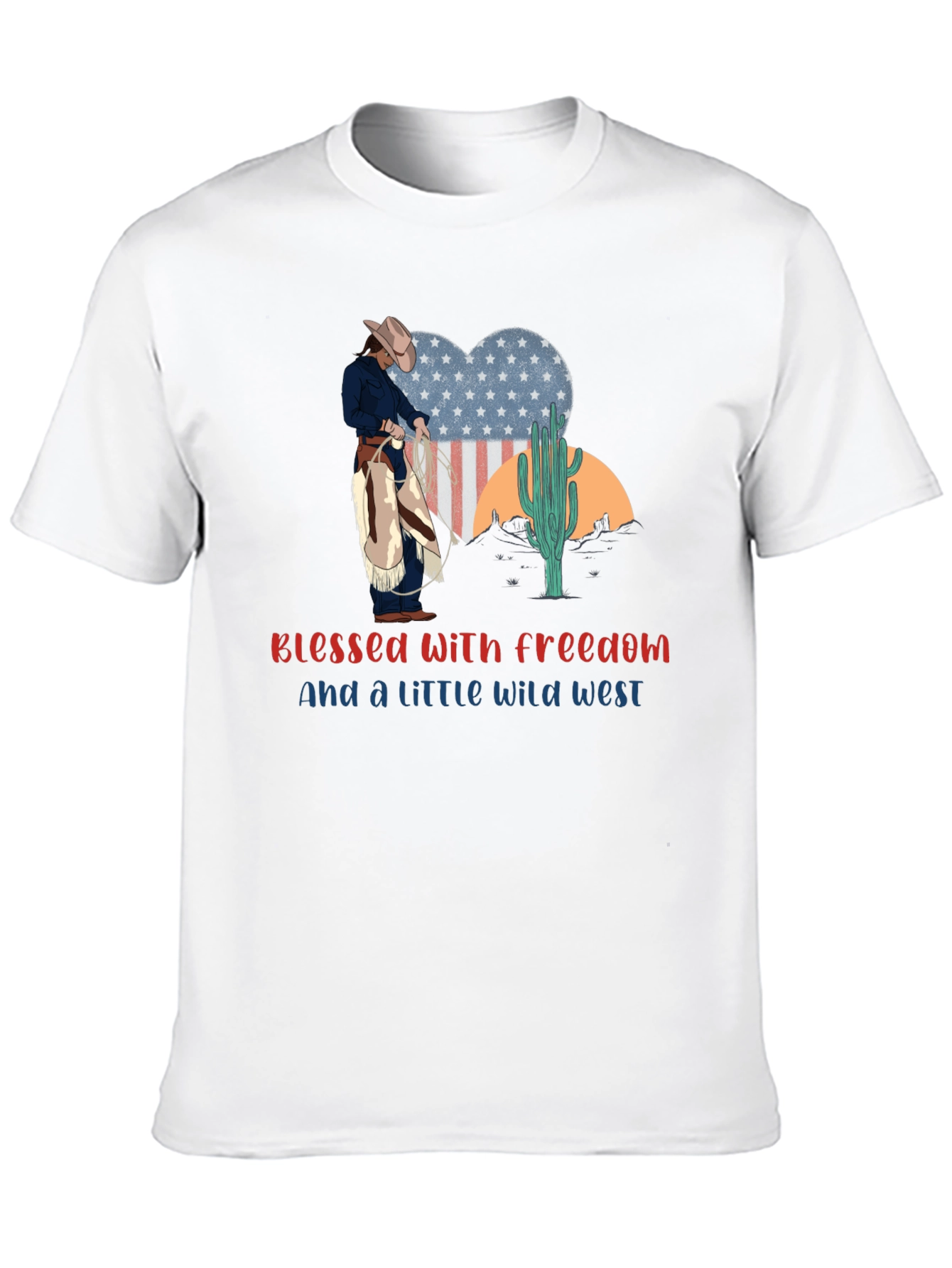 Blessed With Freedom Wild West Graphic Tee