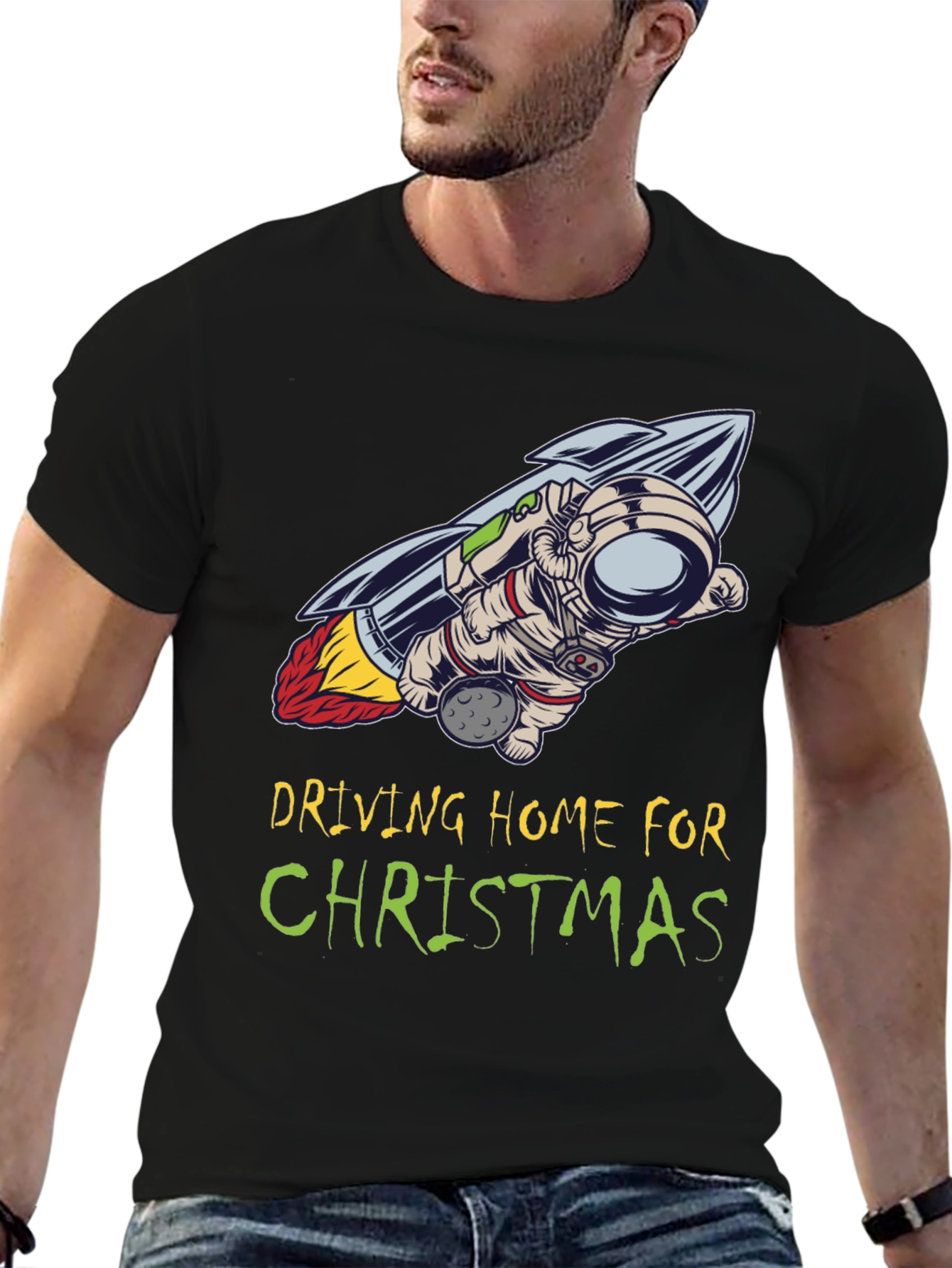 Driving Home For Christmas Astronaut T-Shirt