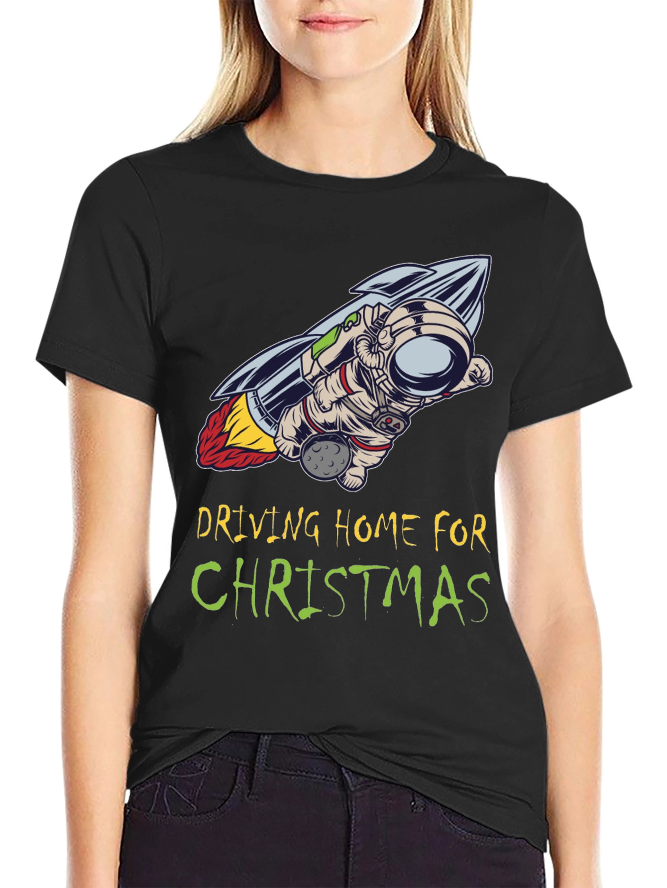 Driving Home For Christmas Astronaut T-Shirt