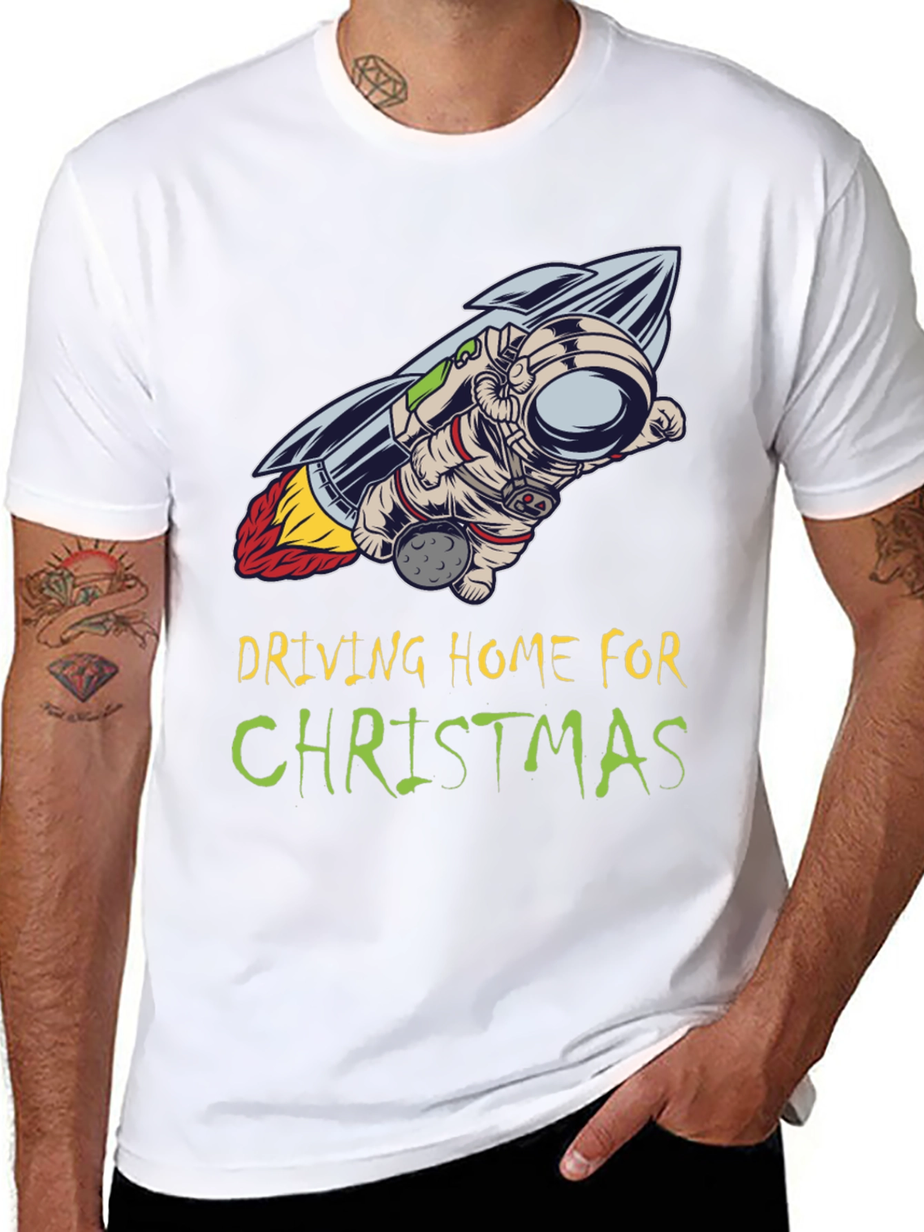 Driving Home For Christmas Astronaut T-Shirt