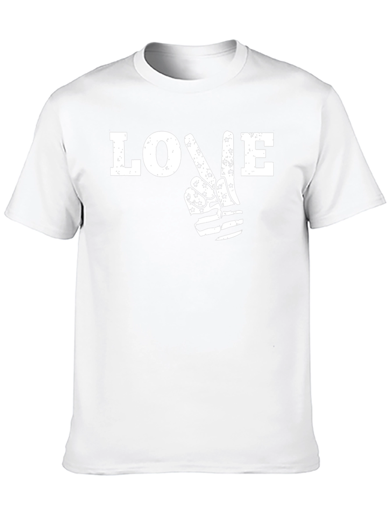 Love Peace Sign American Flag T-Shirt