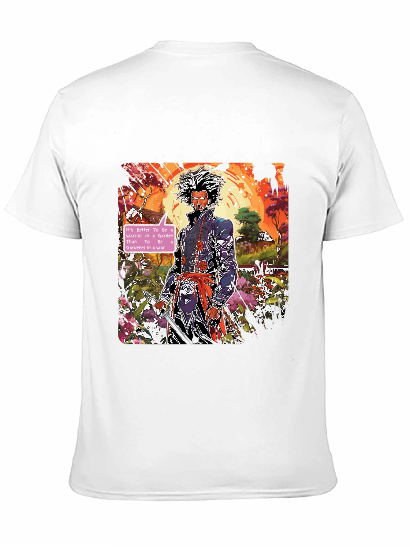 Samurai Warrior in a Garden T-Shirt