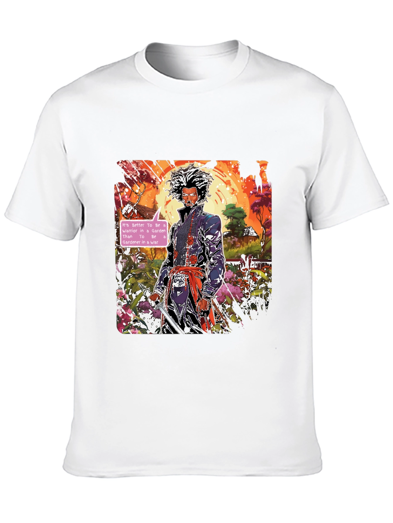 Samurai Warrior in a Garden T-Shirt