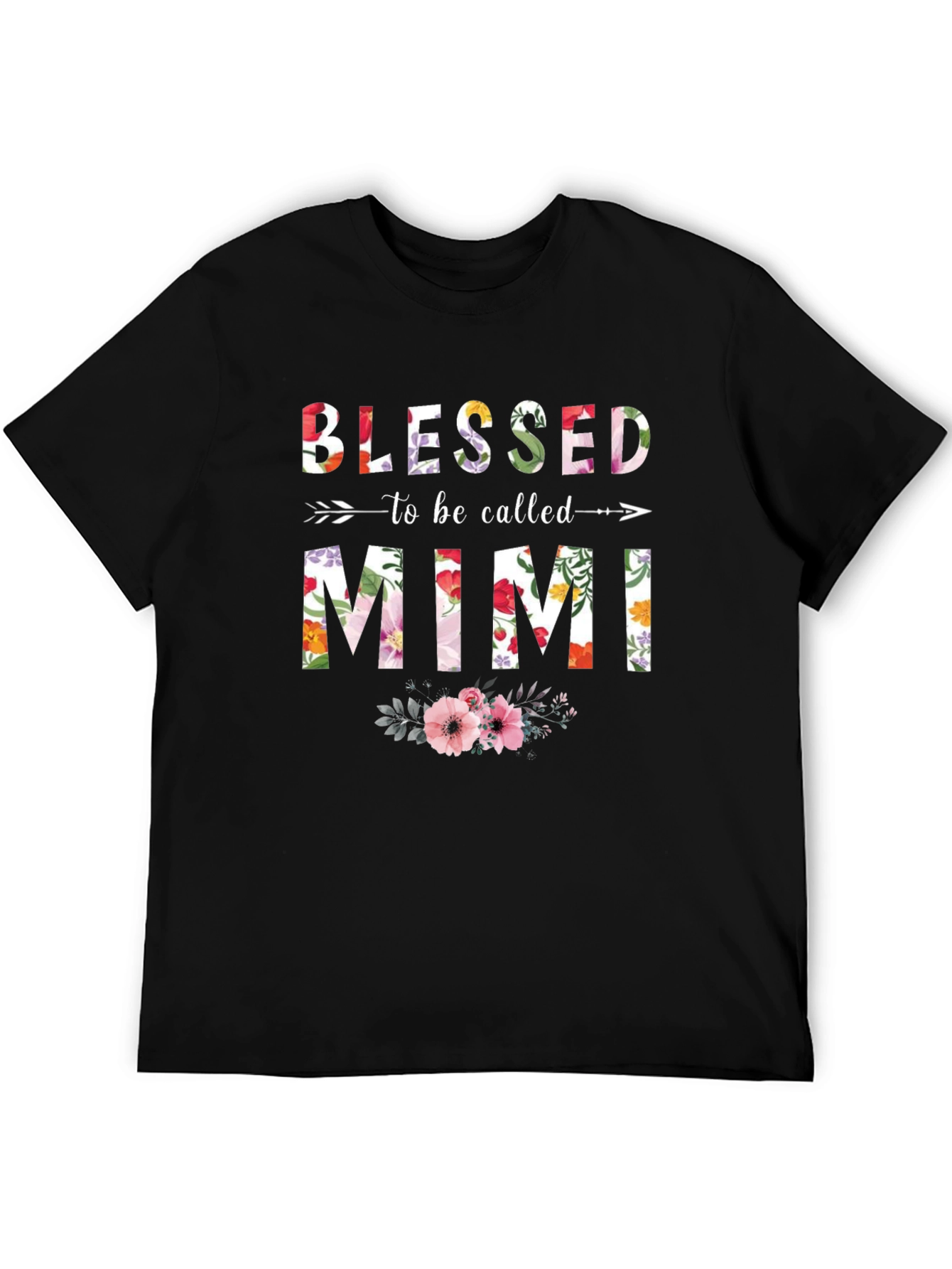 Blessed To Be Called Mimi Floral Graphic T-Shirt